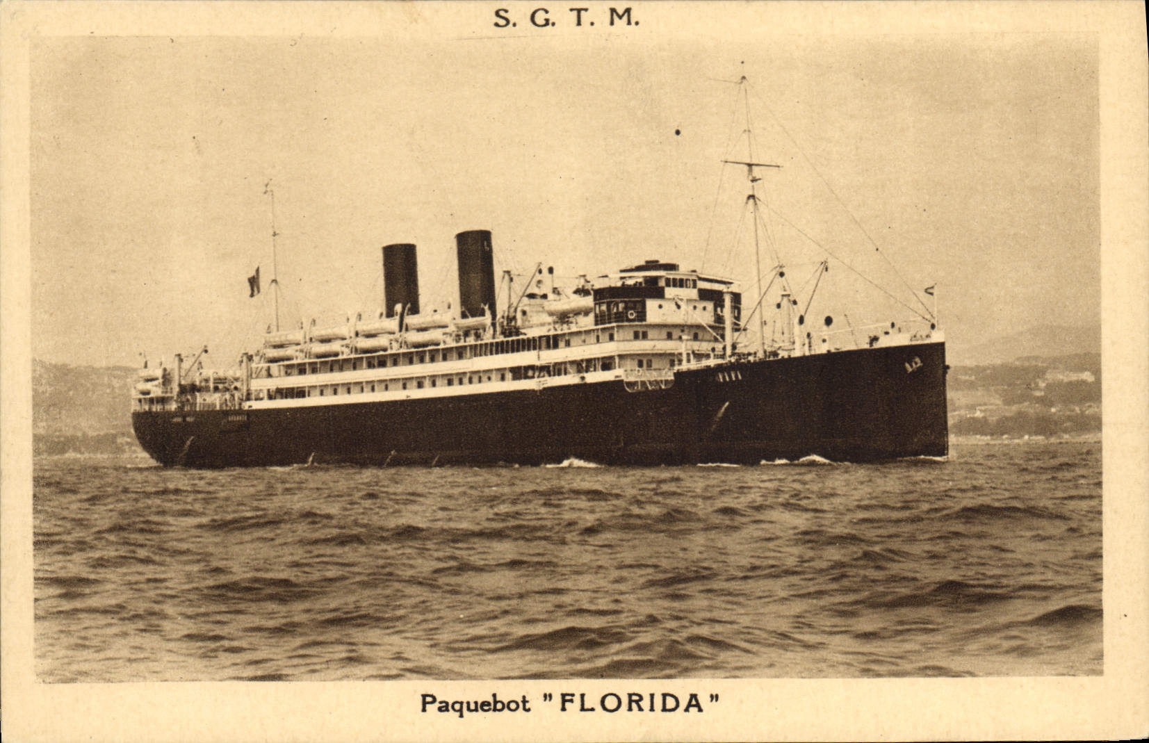VINTAGE POSTCARD Boat Steamer Floraida SGTM