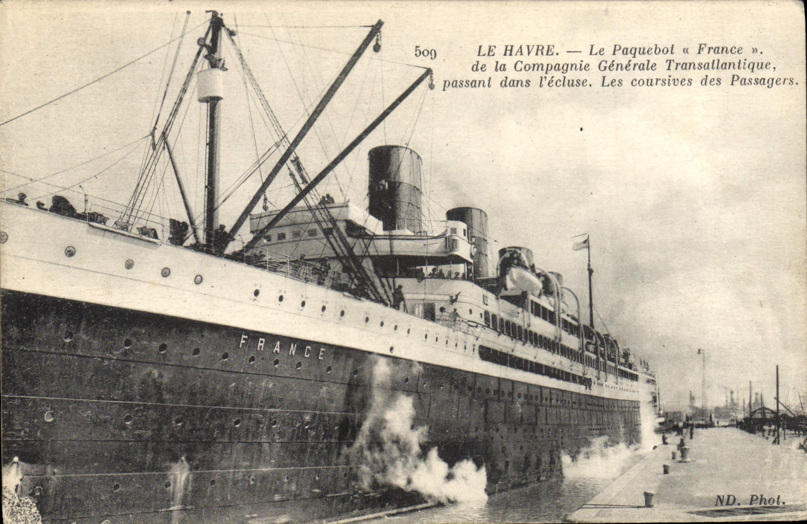 CPA Bateau Paquebot Le Havre Transatlantique 