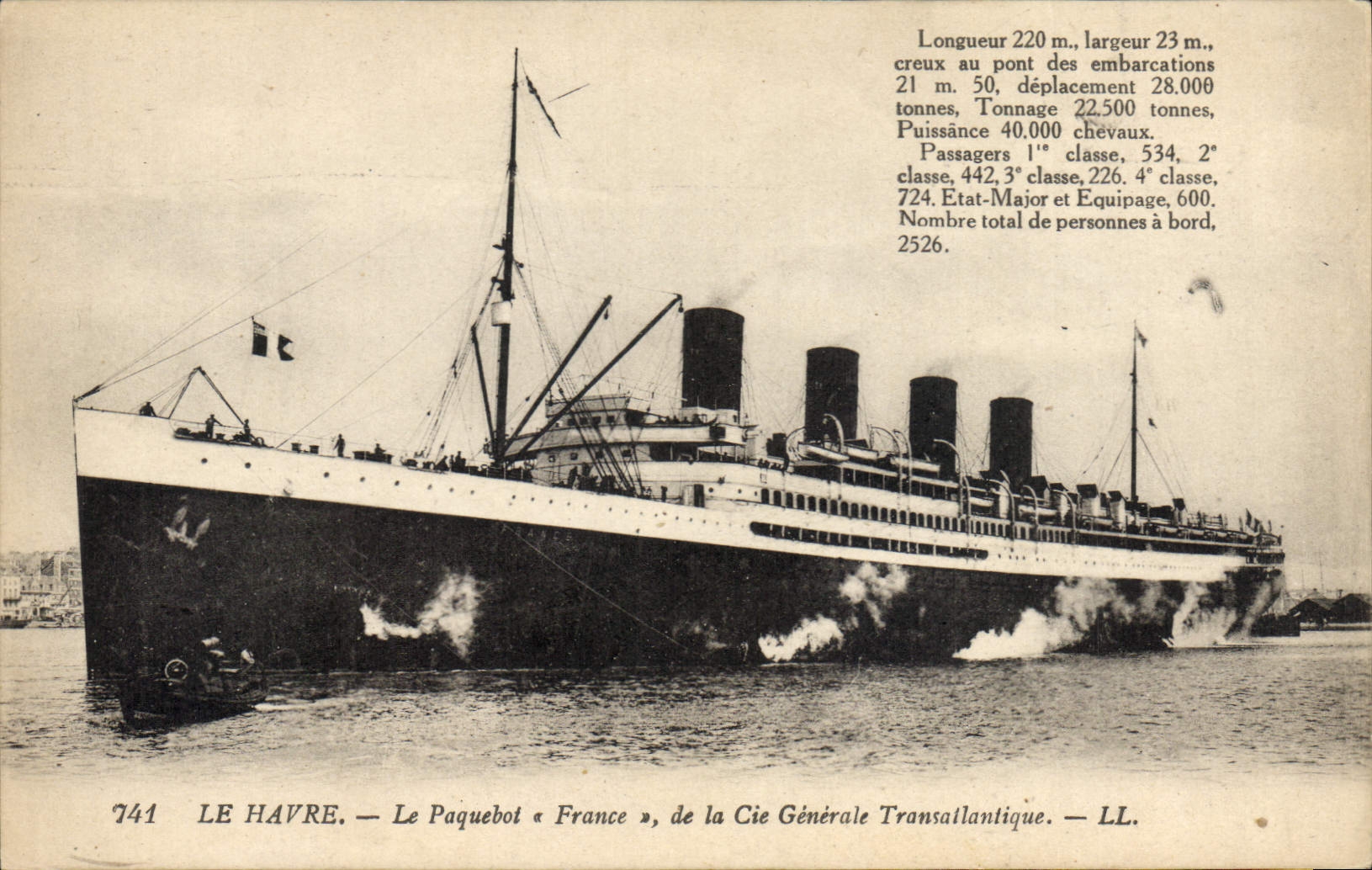 CPA Bateau Paquebot Le Havre Transatlantique