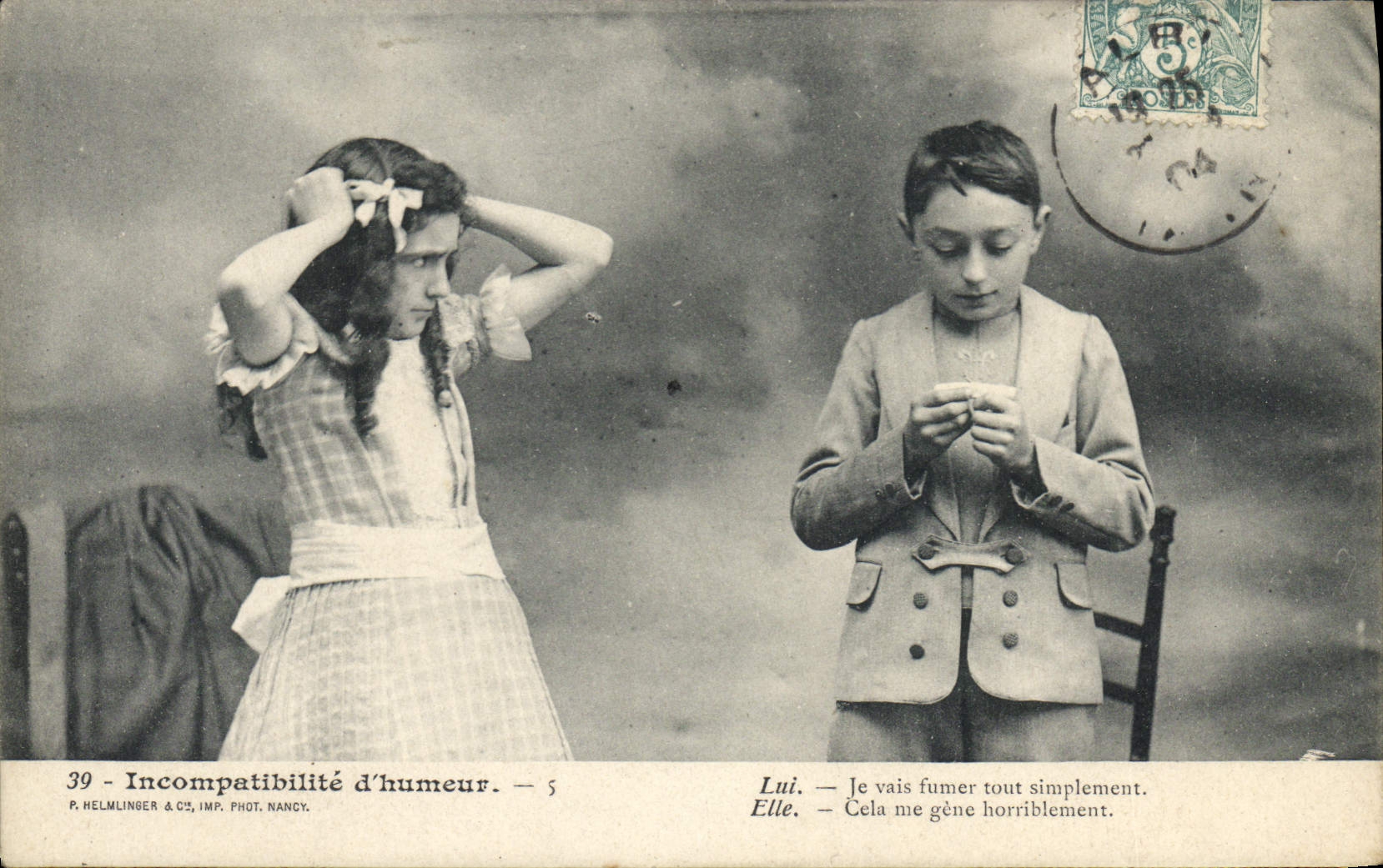 CPA Fantaisie Enfants Incompatabilite d'humeur