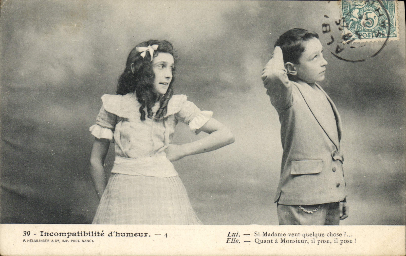 CPA Fantaisie Enfants Incompatabilite d'humeur