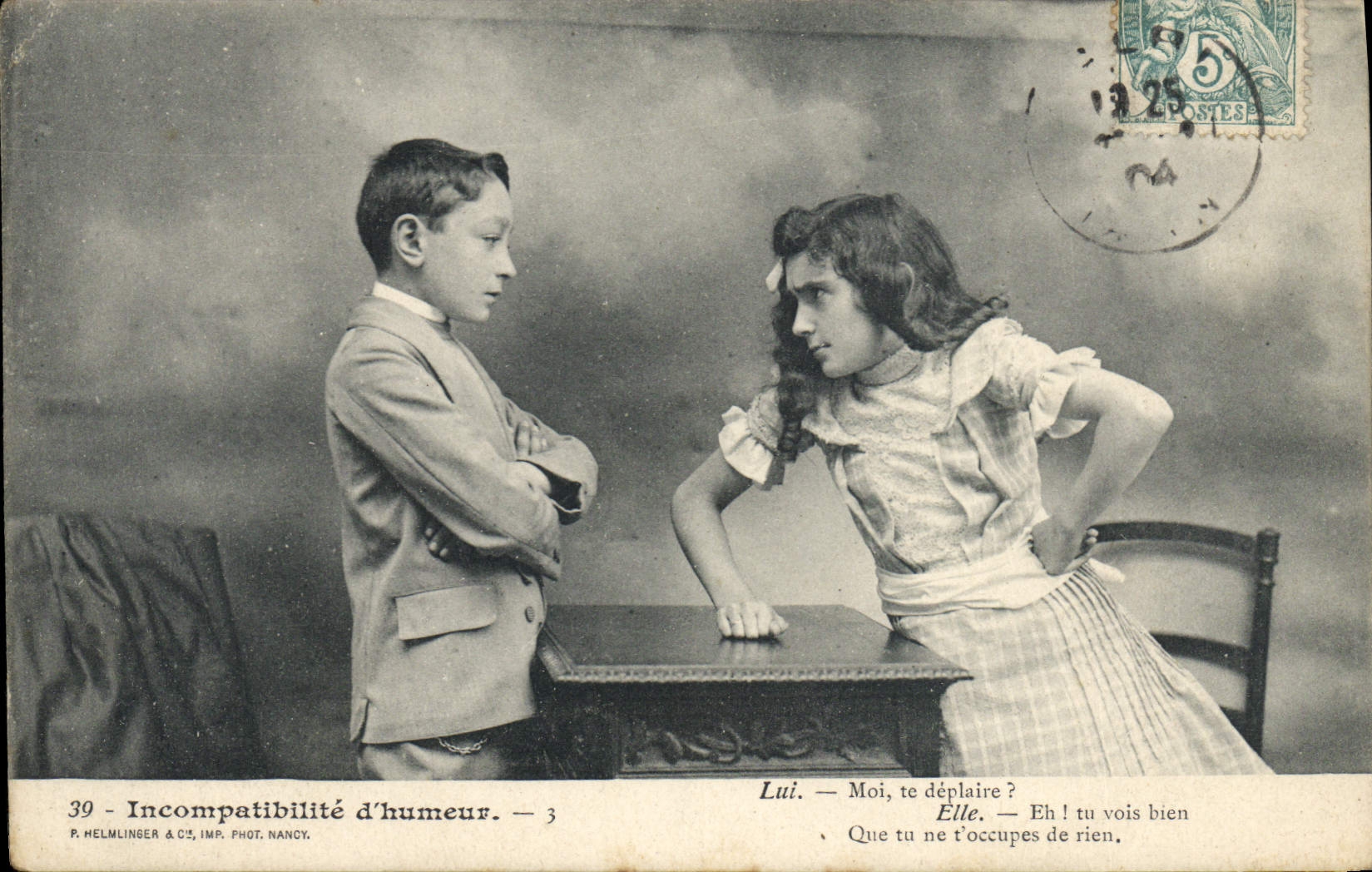 CPA Fantaisie Enfants Incompatabilite d'humeur