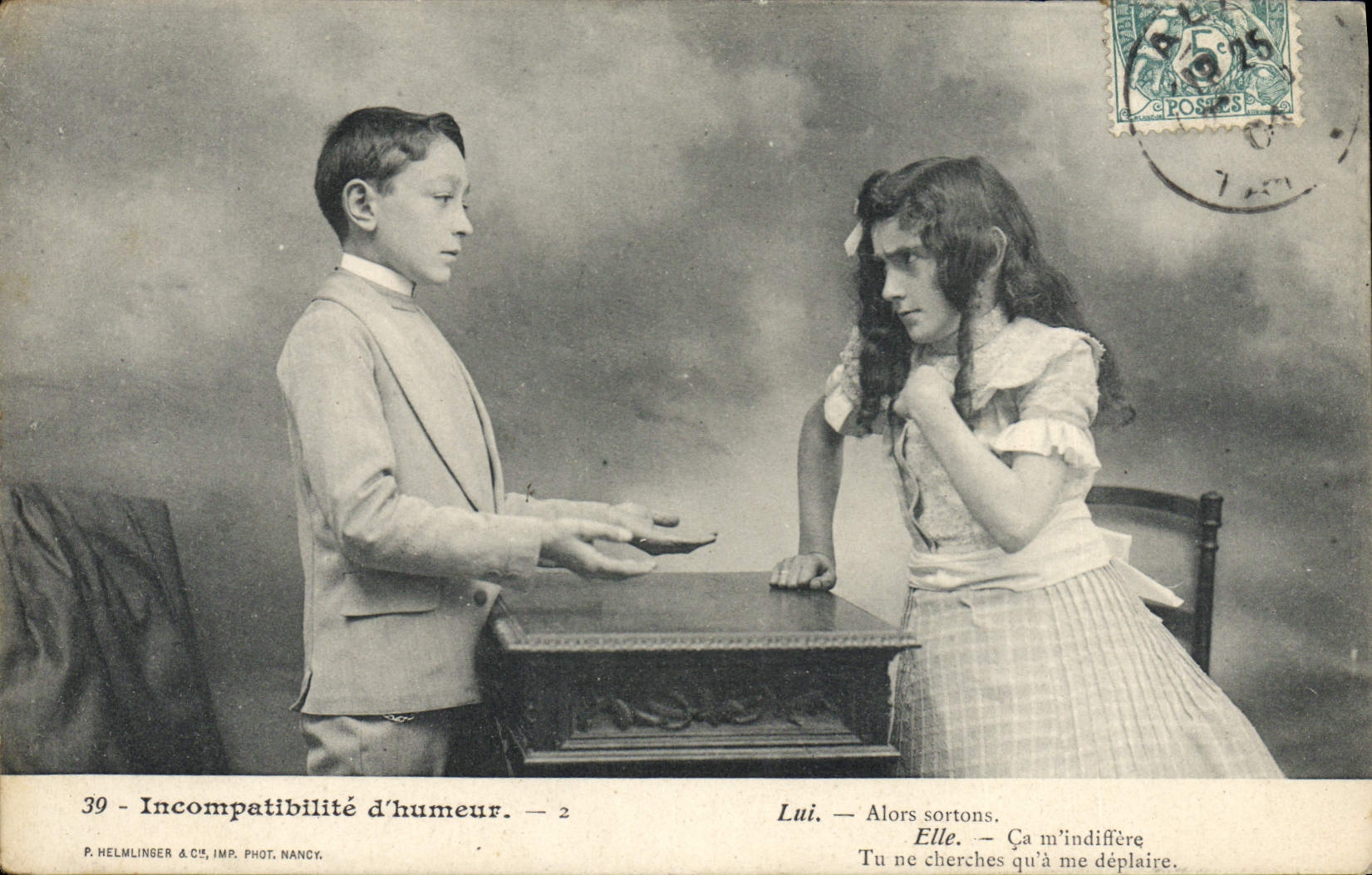 CPA Fantaisie Enfants Incompatabilite d'humeur