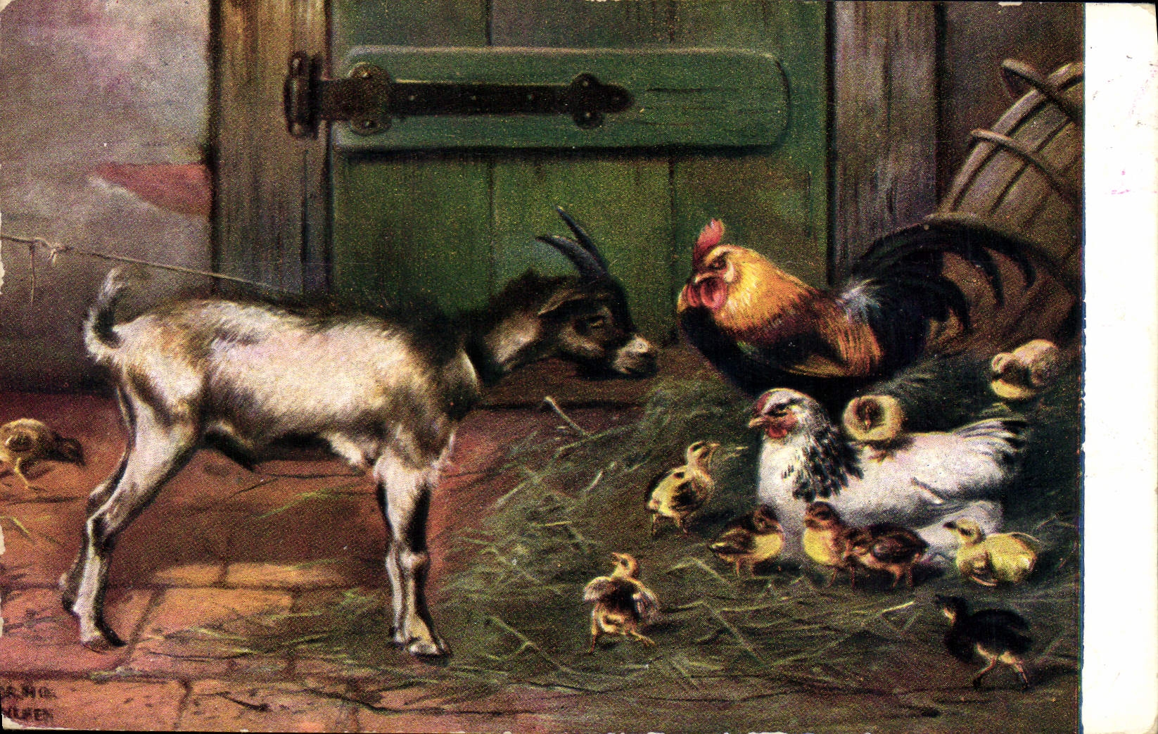 VINTAGE POSTCARD Goat