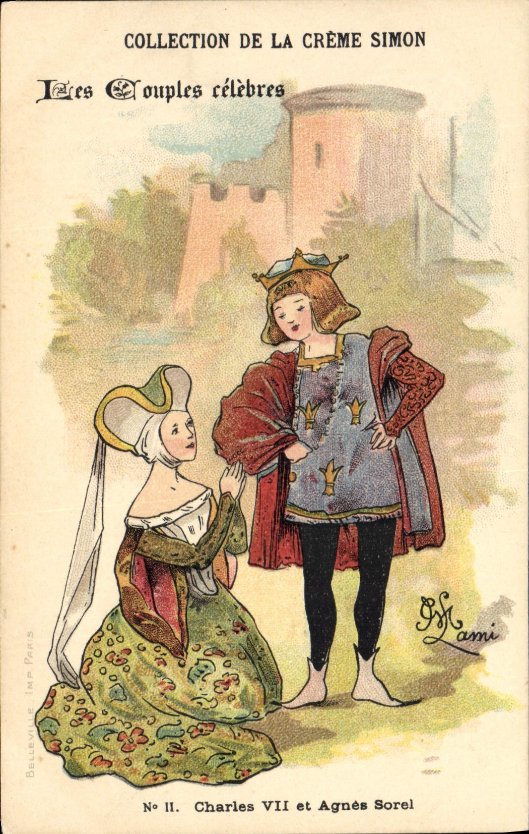CPA Fantaisie Illustrateur Lami Collection de la Creme Simon Charles VII et Agnes Sorel