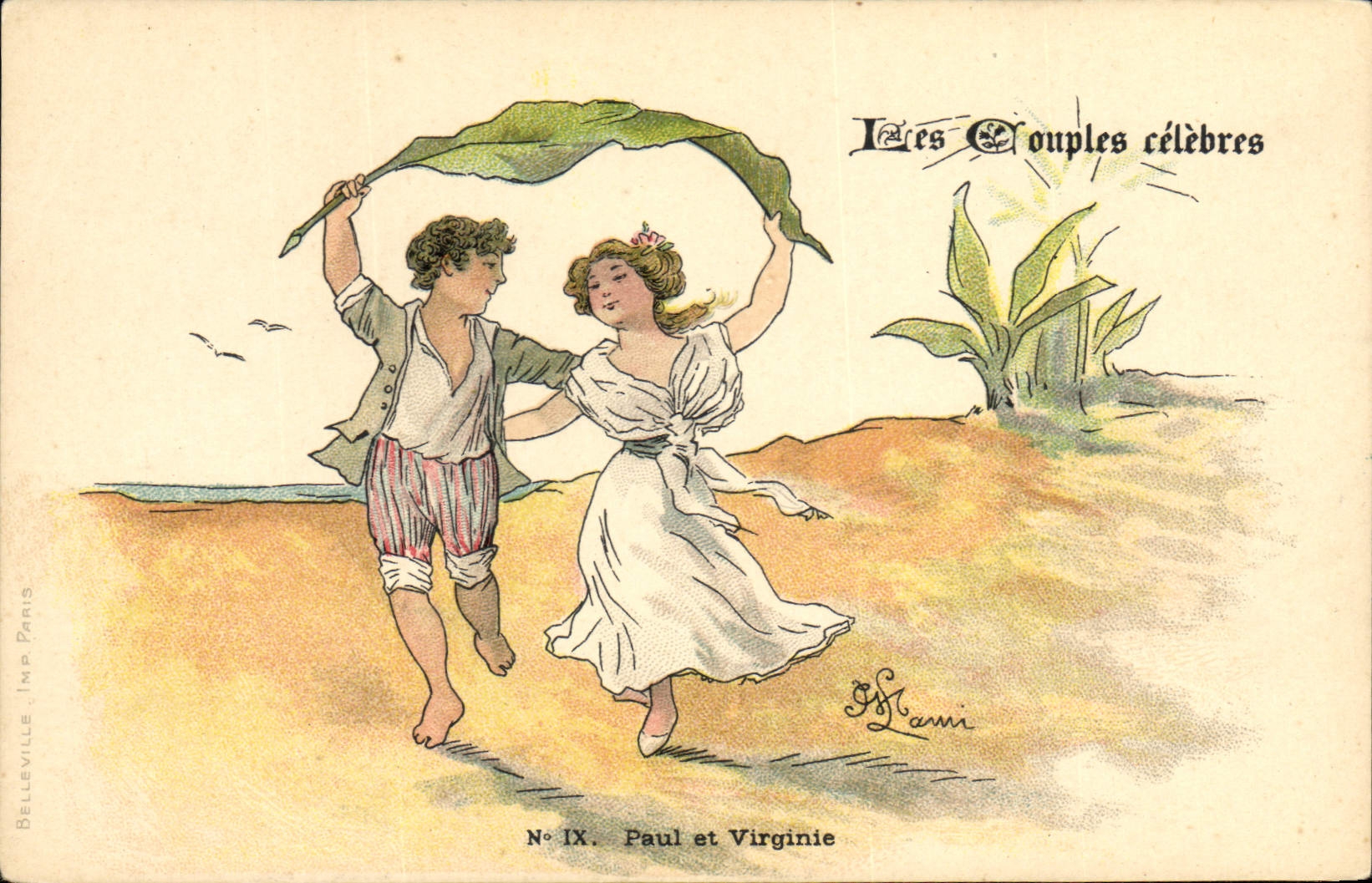 CPA Fantaisie Illustrateur Lami Collection de la Creme Simon Paul et Virginie