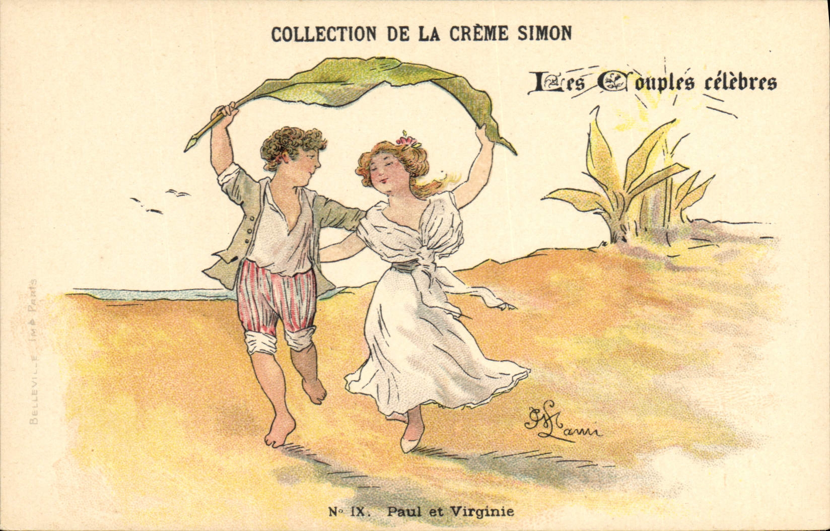 CPA Fantaisie Illustrateur Lami Collection de la Creme Simon Paul et Virginie