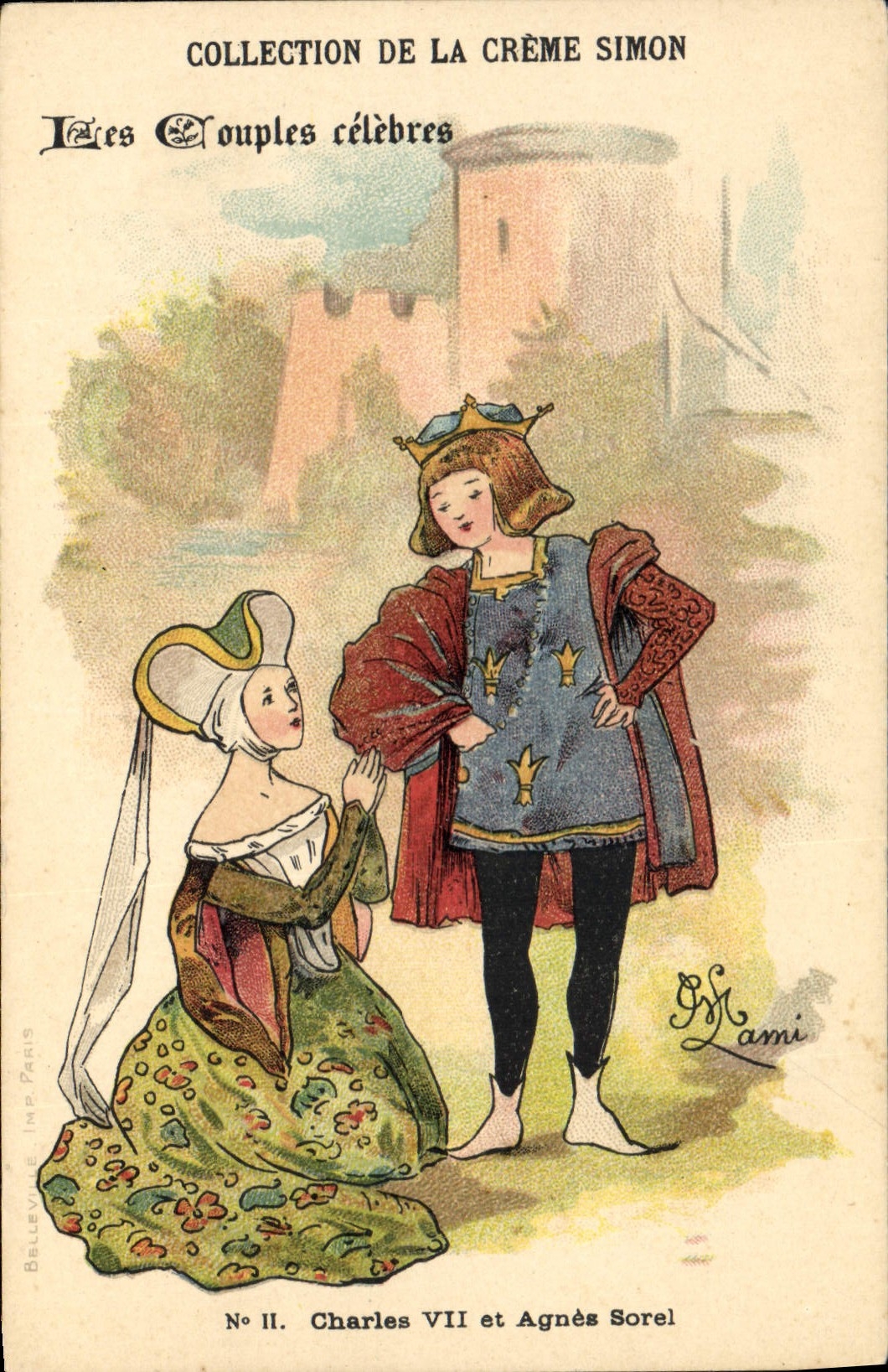 CPA Fantaisie Illustrateur Lami Collection de la Creme Simon Charles VII et Agnes Sorel
