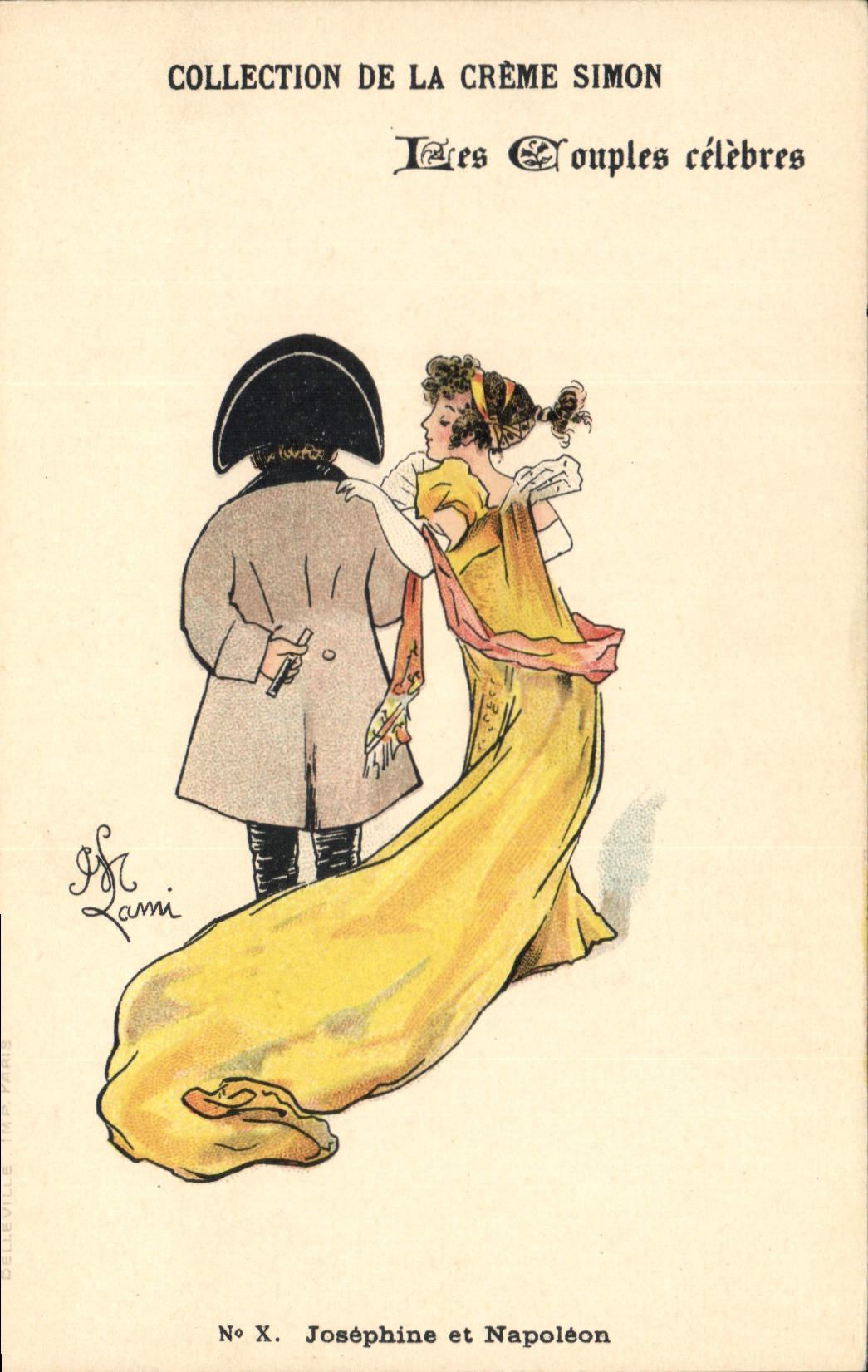 CPA Fantaisie Illustrateur Lami Collection de la Creme Simon Josephine et Napoleon 1er