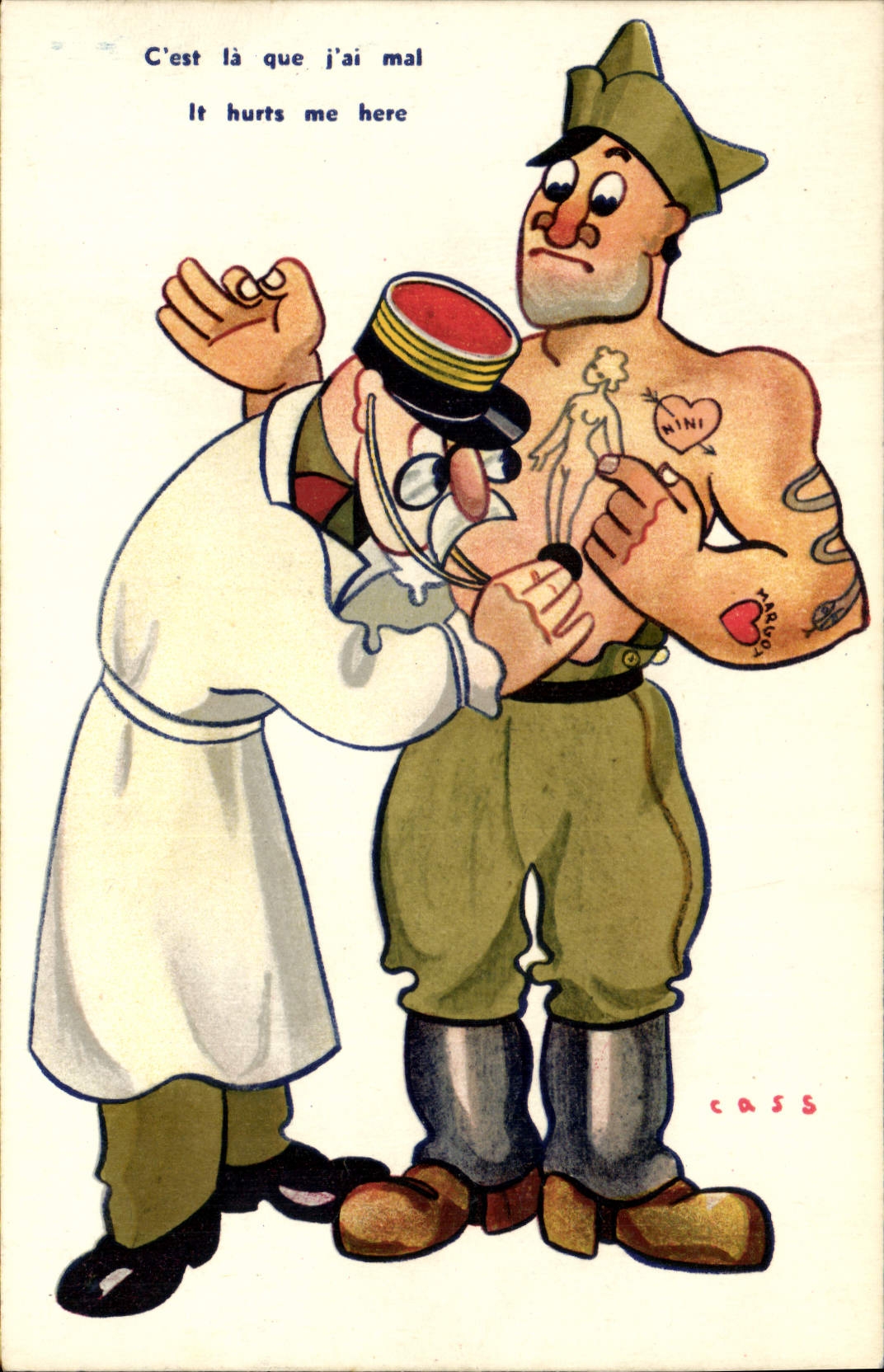 CPA Fantaisie Militaria Cass