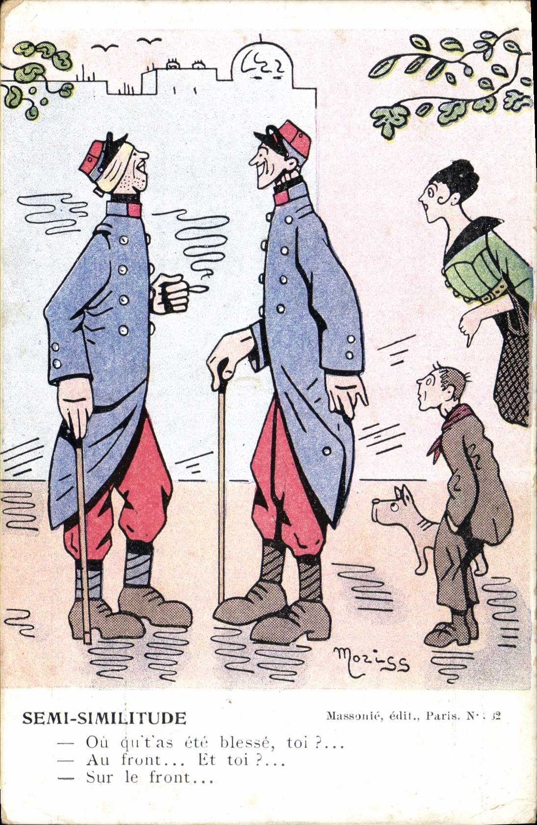 CPA Fantaisie Militaria Semi similitude