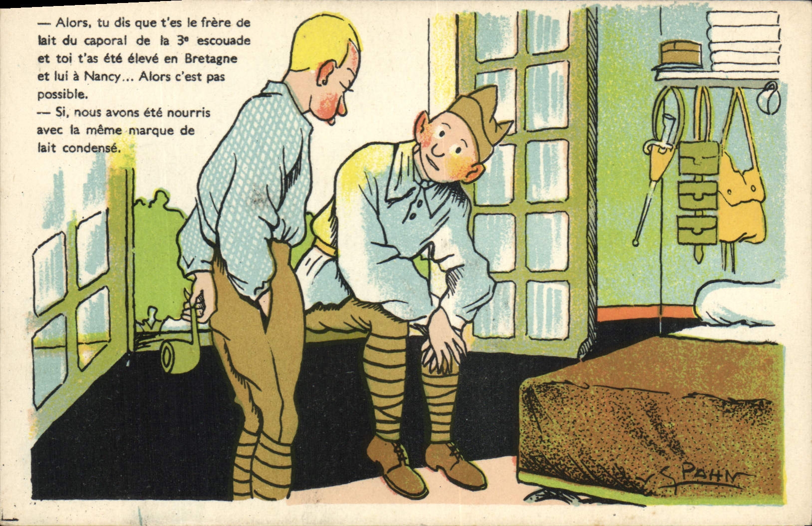 VINTAGE POSTCARD Fantasy Militaria Spahn