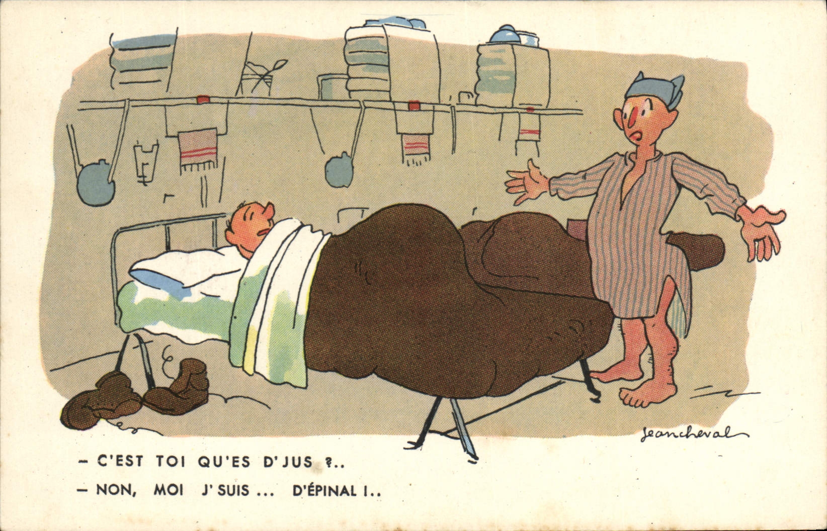 CPA Fantaisie Militaria Jean Cheval