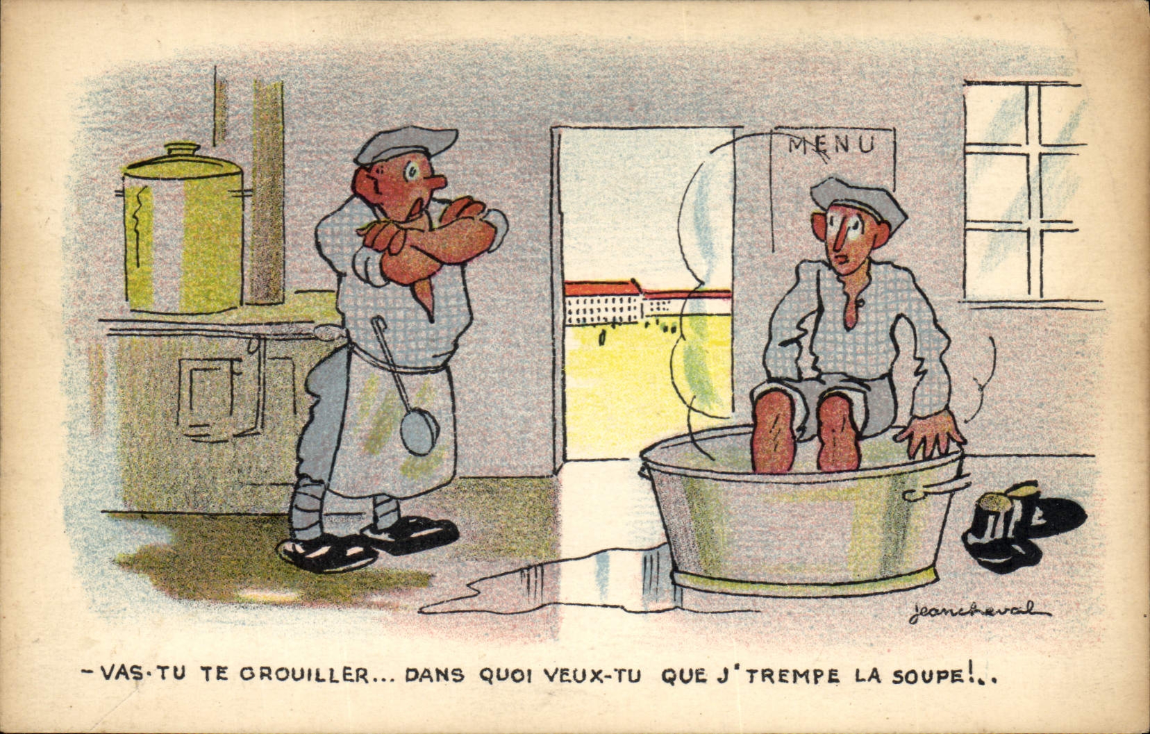 CPA Fantaisie Militaria Jean Cheval