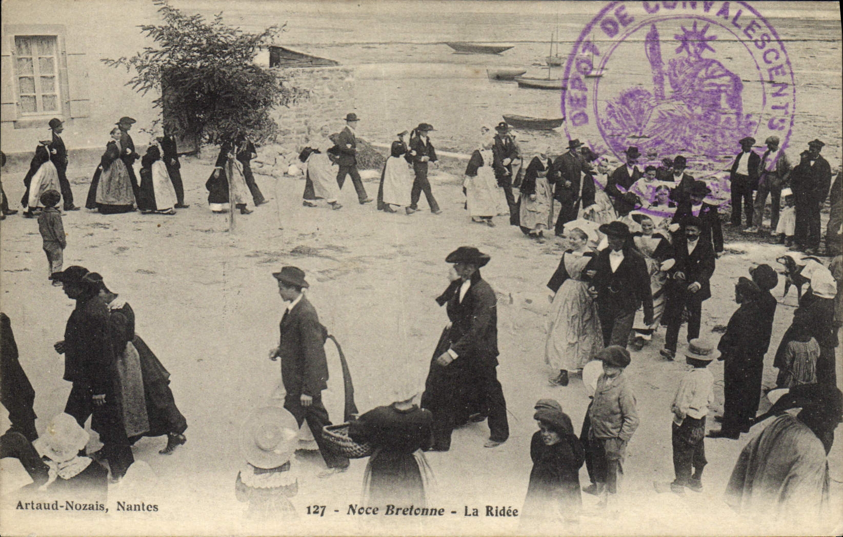 VINTAGE POSTCARD Folklore Breton Wedding the ridee Marriage