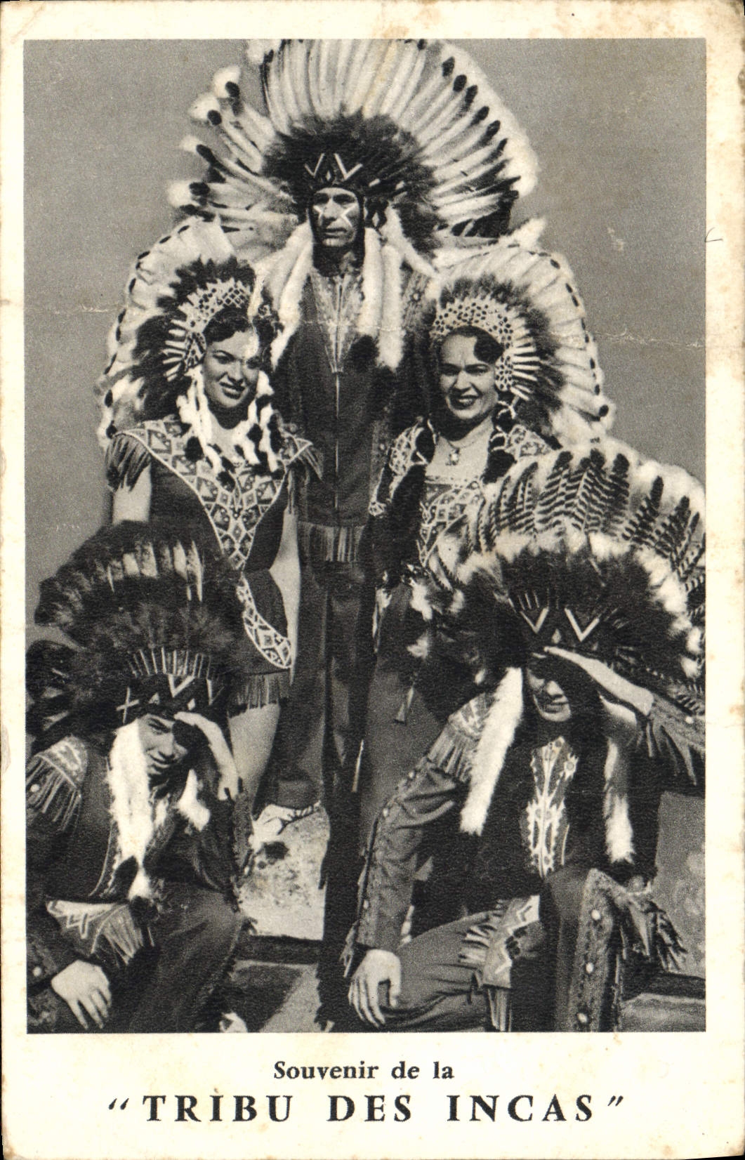 VINTAGE POSTCARD Far West Cow Servant boy Tribe of Incas