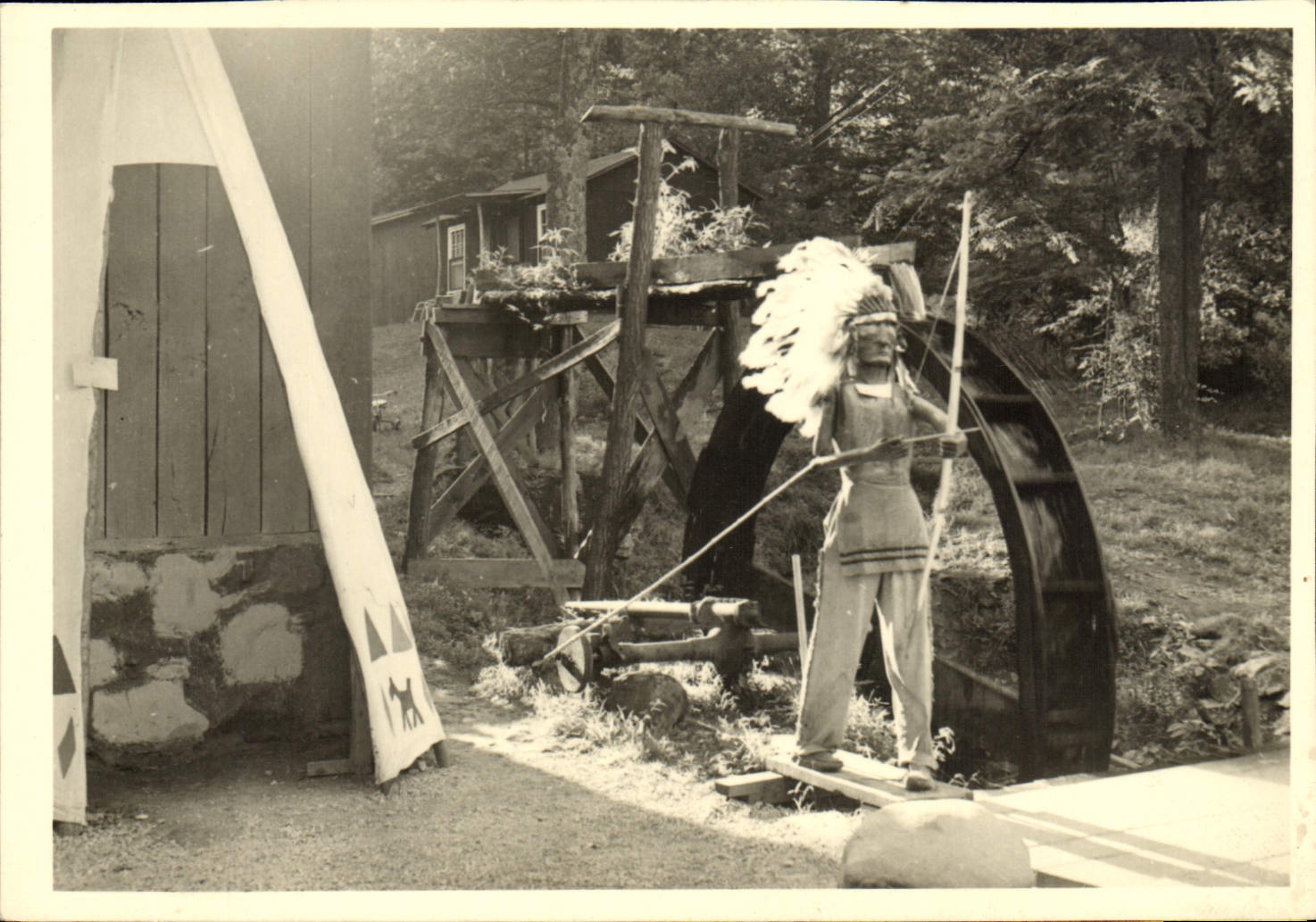 CARTE PHOTO Far West Cow Boy Indien