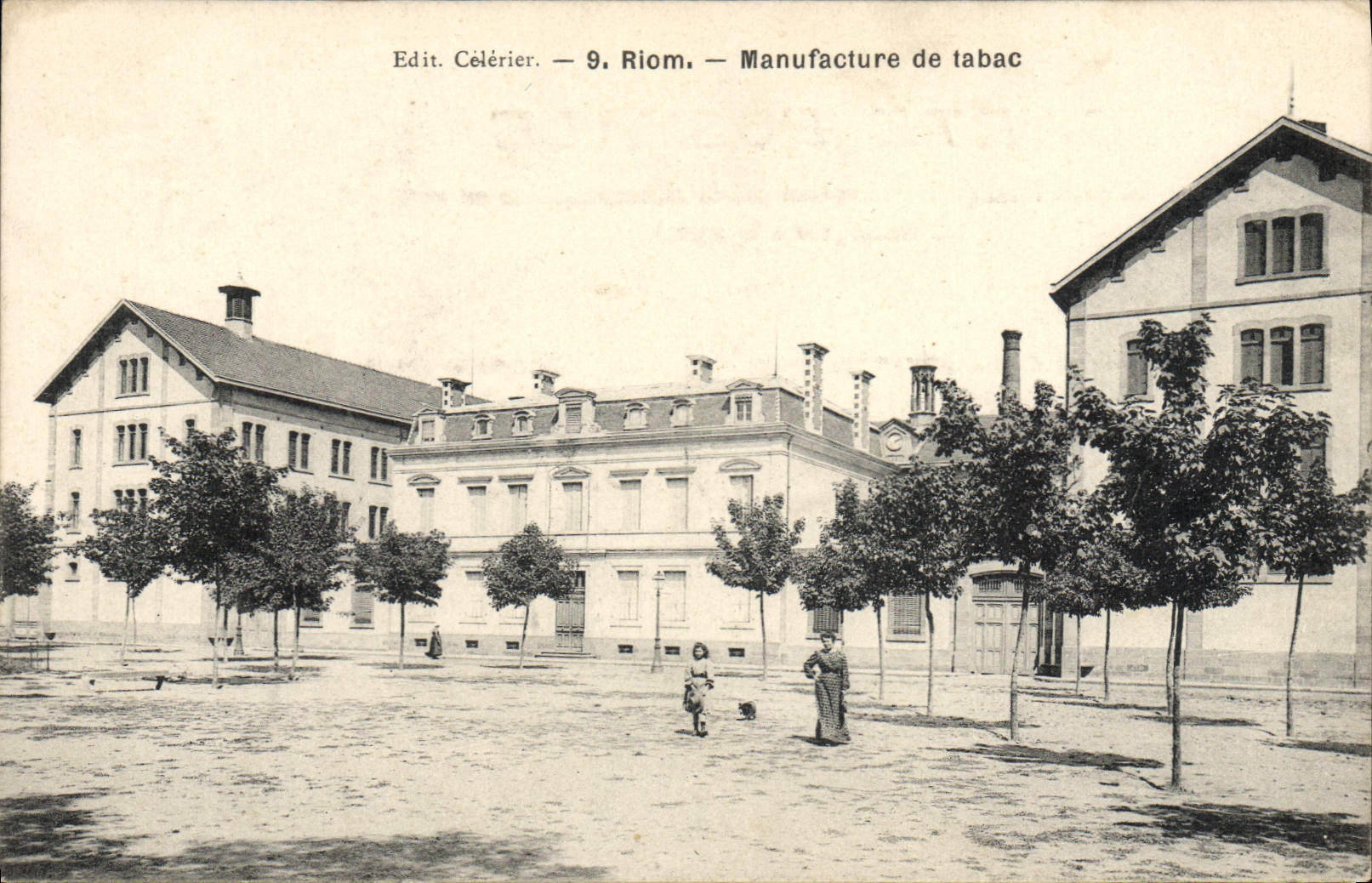 VINTAGE POSTCARD Tobacco Riom Tobacco factory