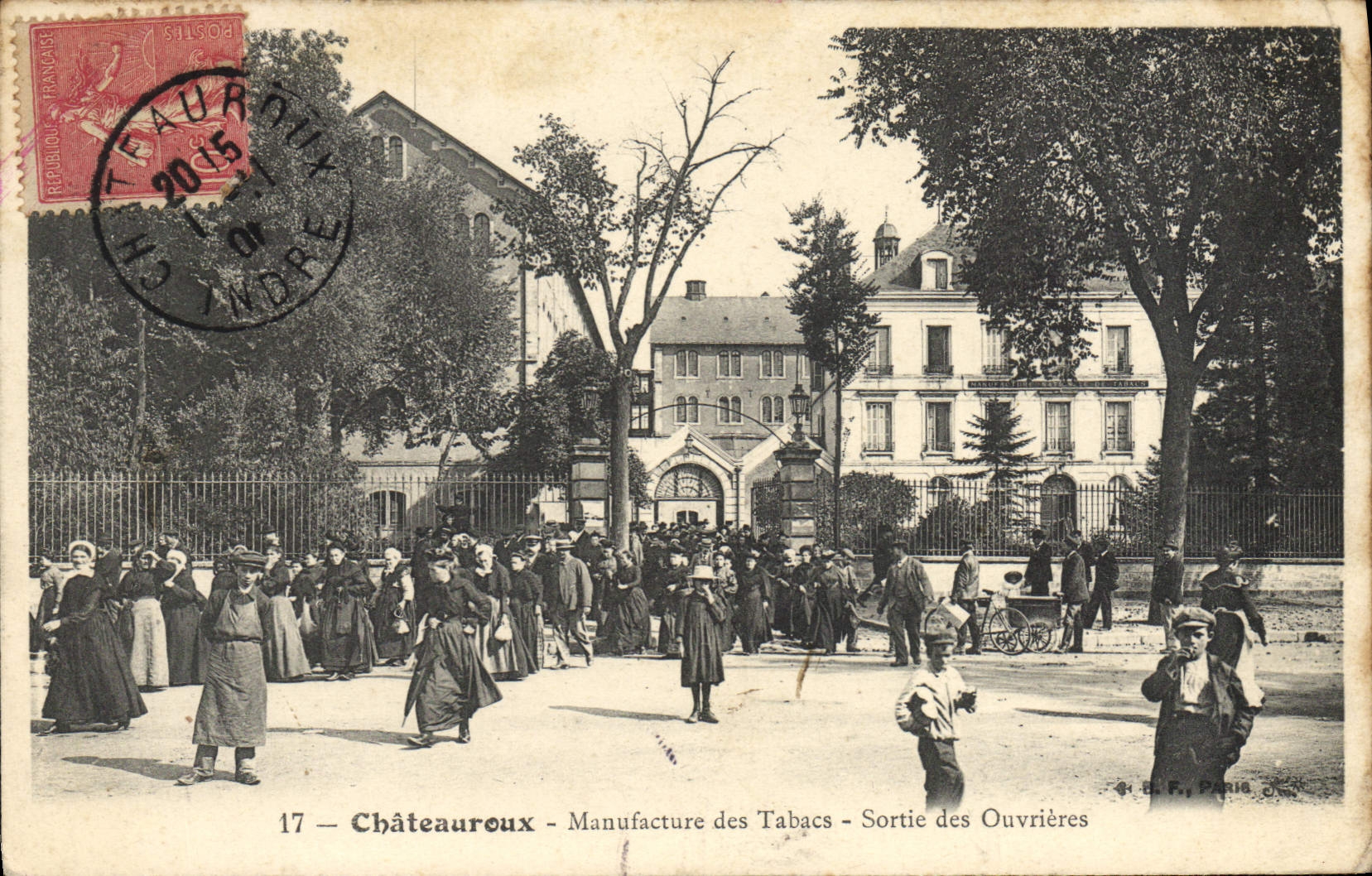 La POSTAL Tabac Chateauroux de la VENDIMIA fabrica la TAPA de los trabajadores de los tabacos de la salida