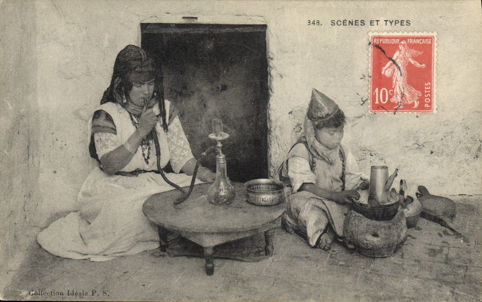 CPA Tabac Scenes et types Narghile