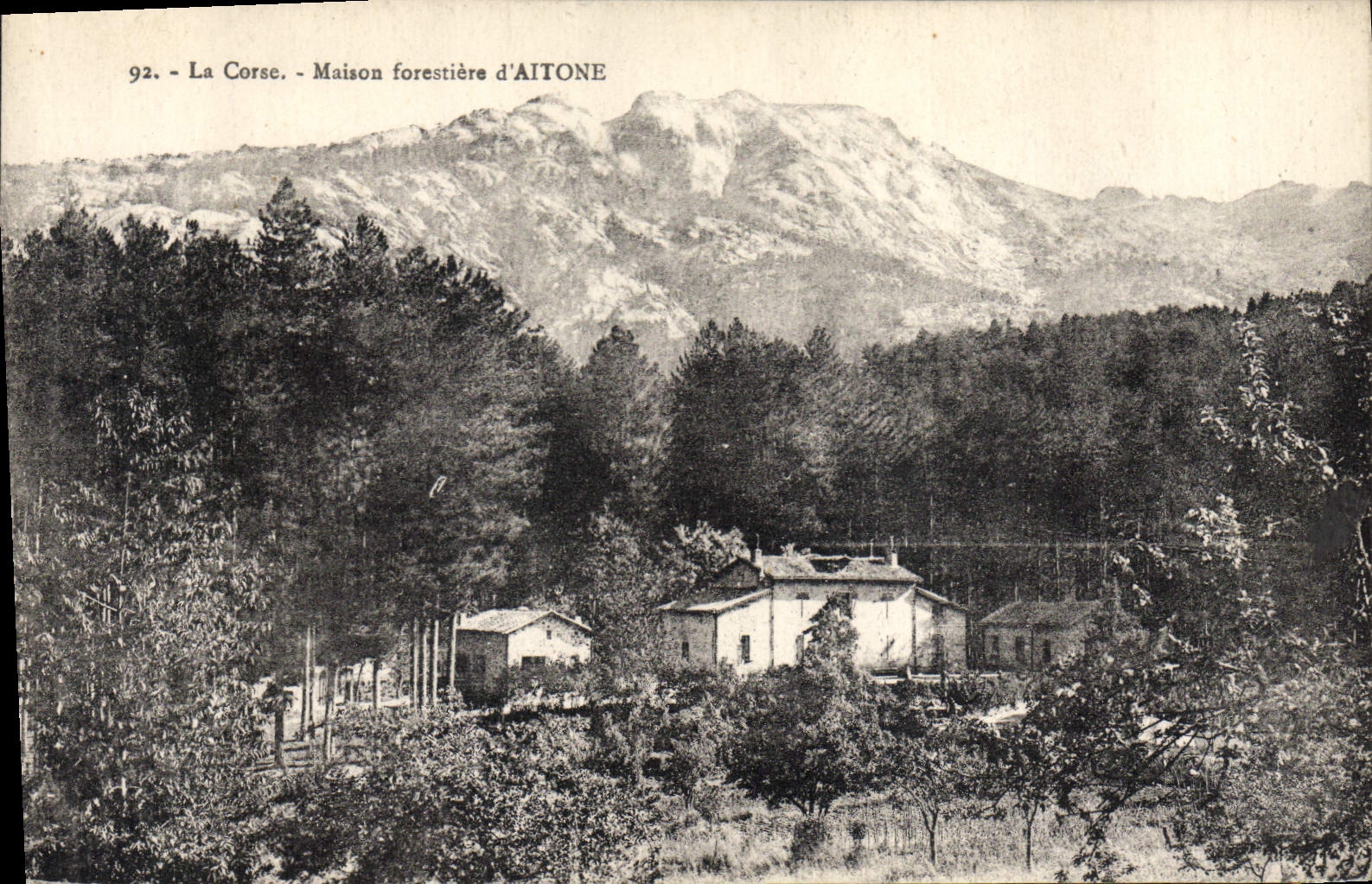 Forestiere de la casa de Córcega del taladro de la POSTAL de la VENDIMIA de Aitone Córcega