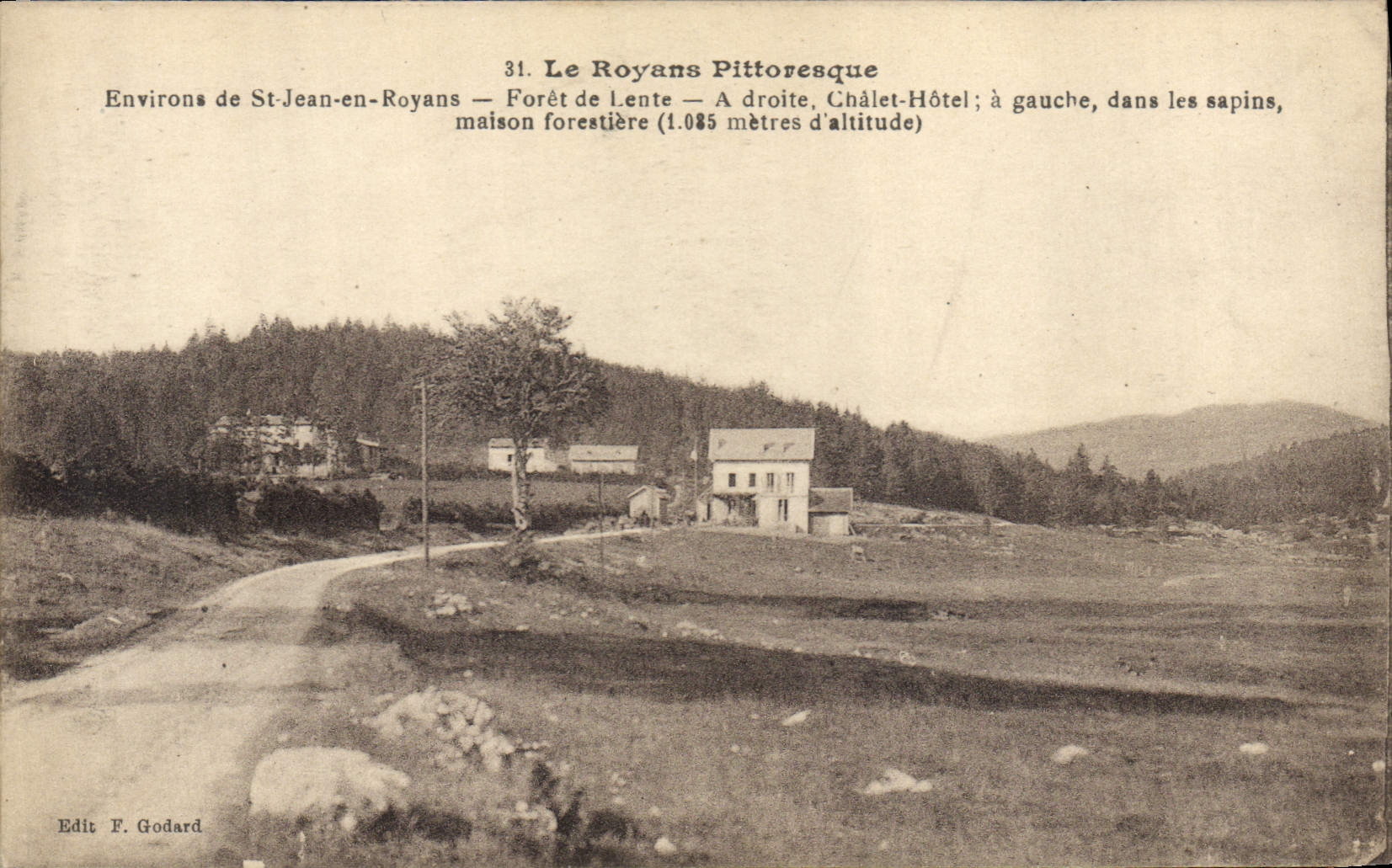 VINTAGE POSTCARD Drill Royans Surroundings of St Jean de Royans Drill of Slow Country cottage hotel House forestiere