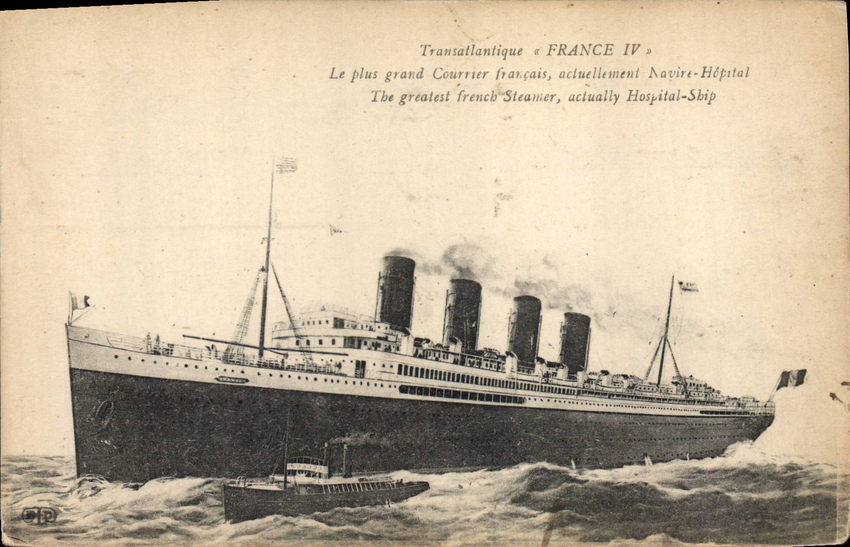 CPA Bateau Paquebot Transatlantique France IV 