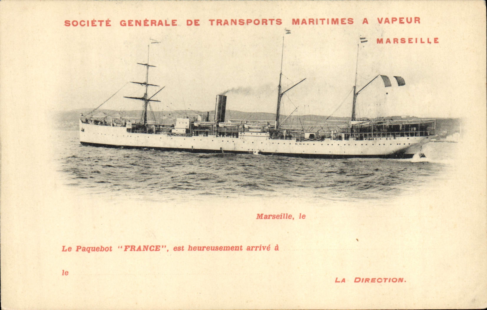 CPA Bateau Paquebot France Marseille