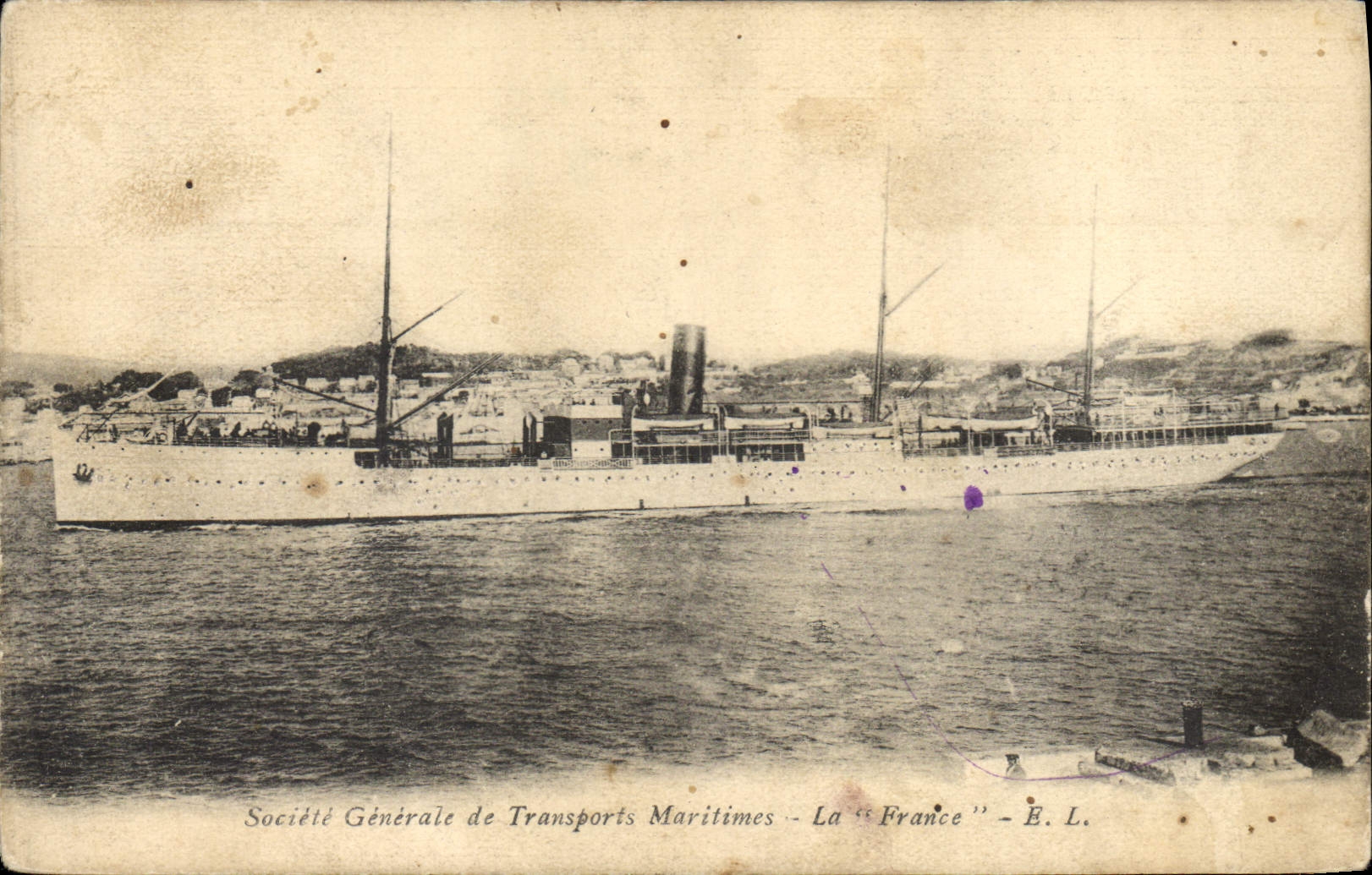CPA Bateau Paquebot la France