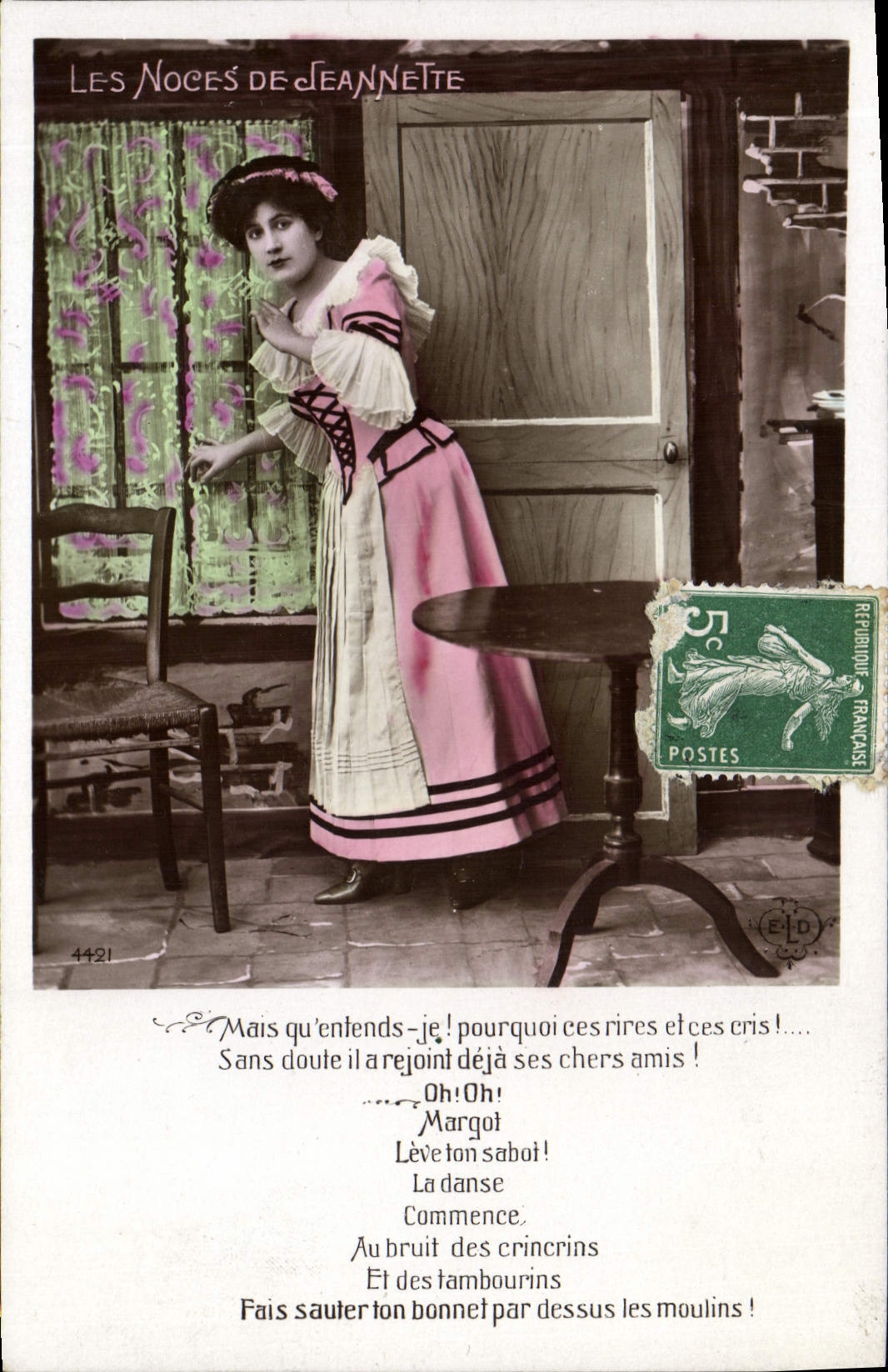 VINTAGE POSTCARD Fantasy Woman weddings of Sleeve-board