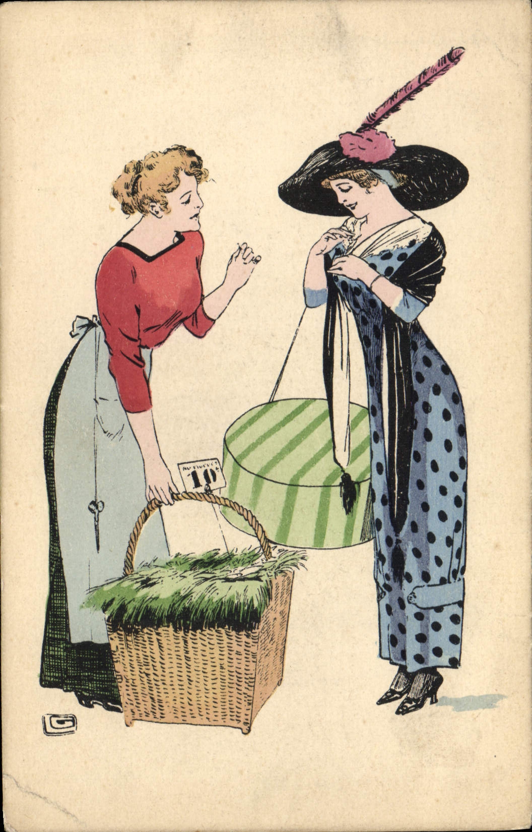 CPA Fantaisie Illustrateur Leonnec Femme