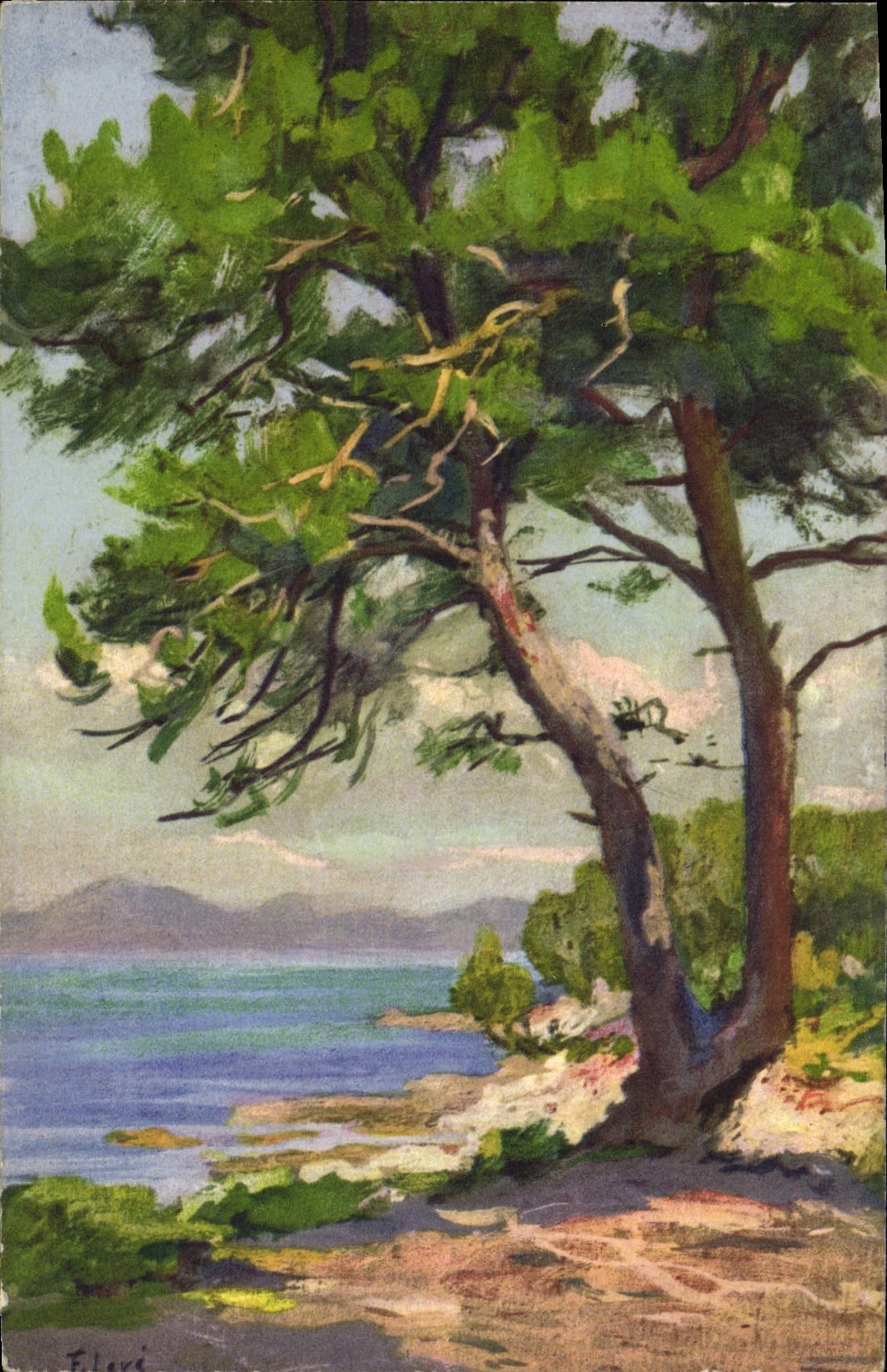 CPA Fantaisie Illustrateur Leve Pins sur l'ile Marguerite