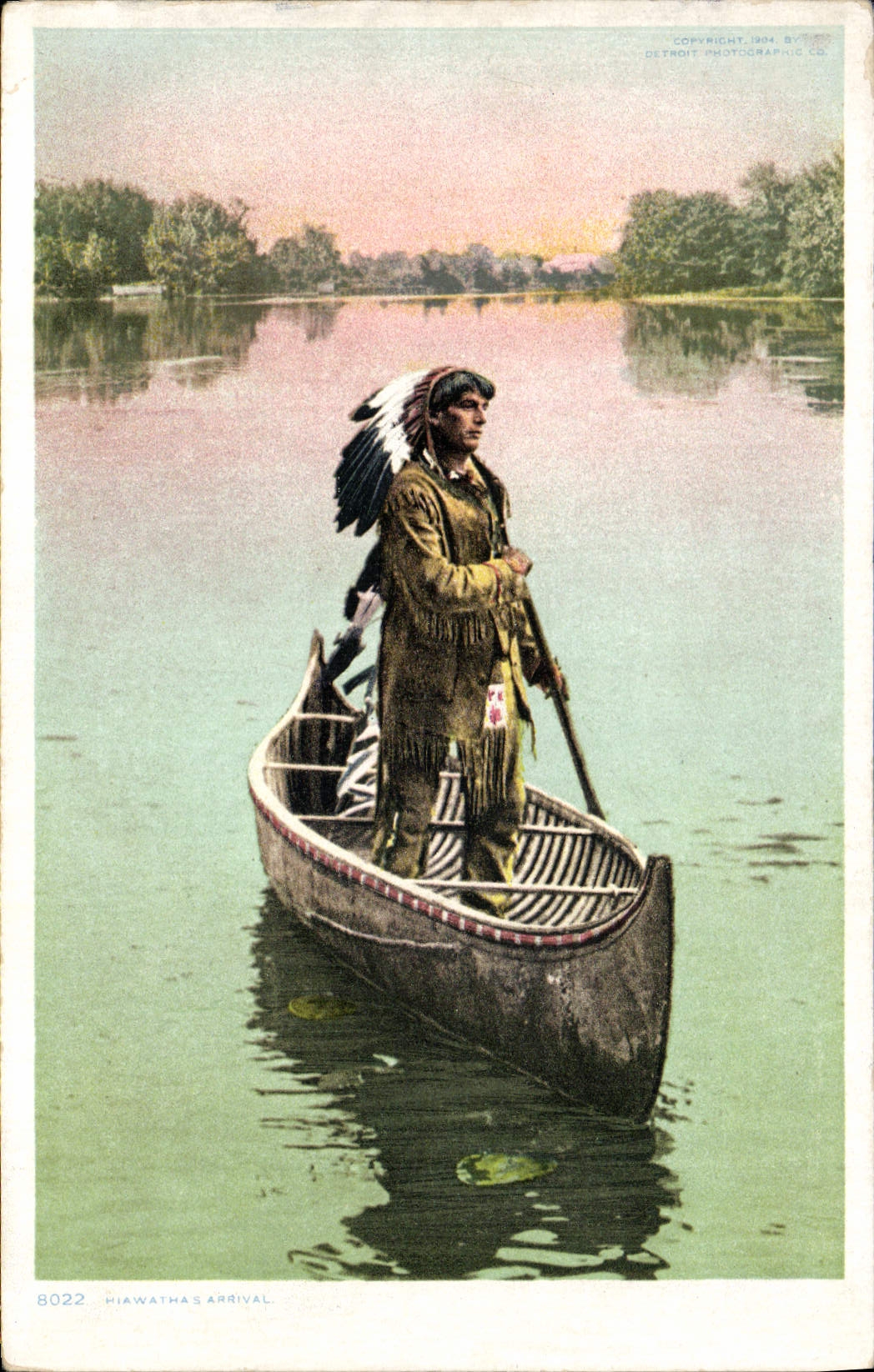 CPA Indiens Hiawatha Arrival