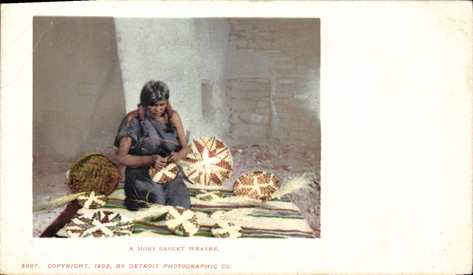 CPA Indiens A Moki basket weaver