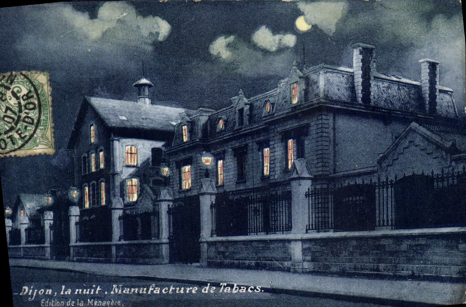 VINTAGE POSTCARD Dijon tobacco factory
