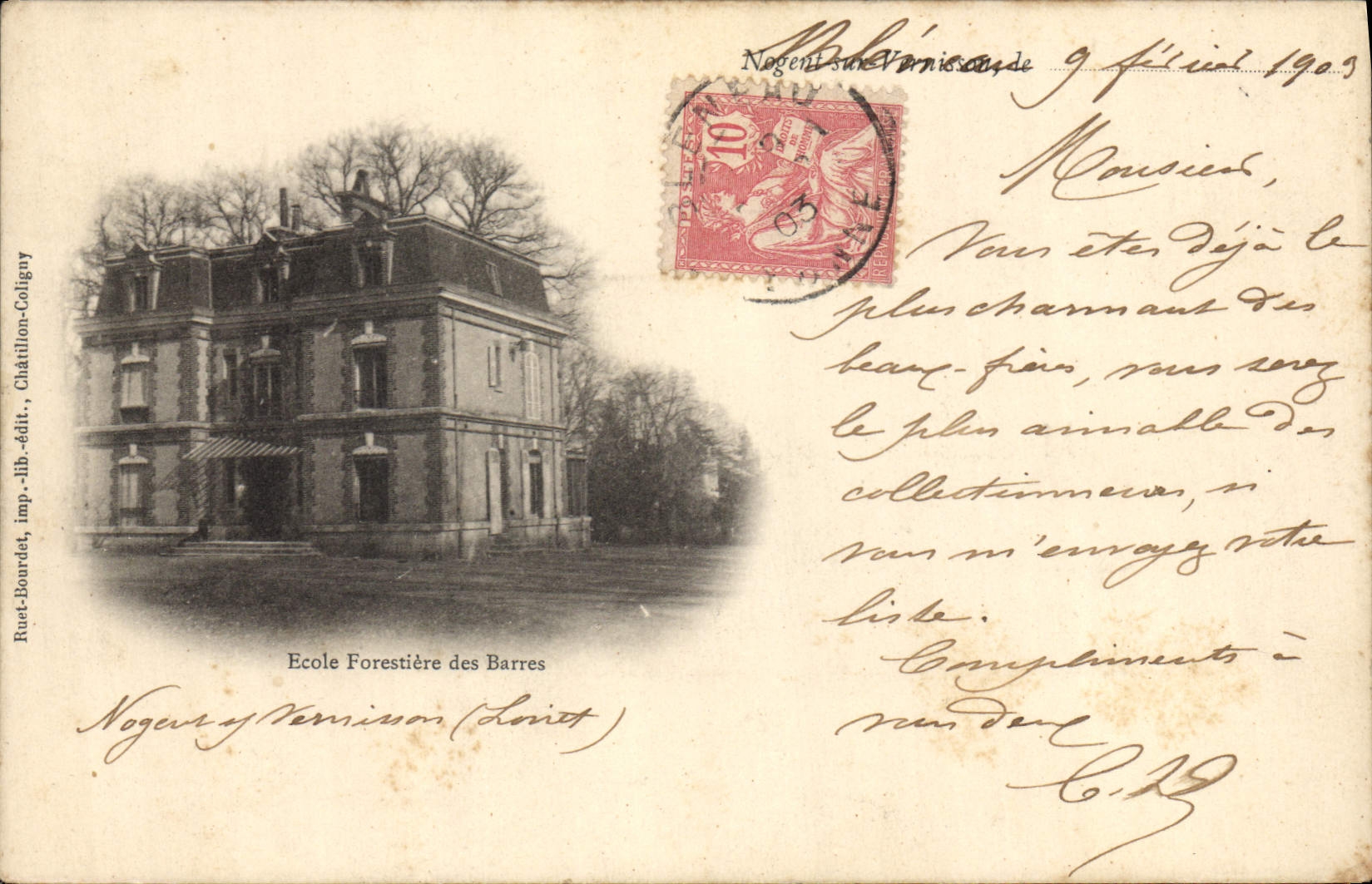 CPA Nogent sur Vernisson Ecole forestiere des Barres