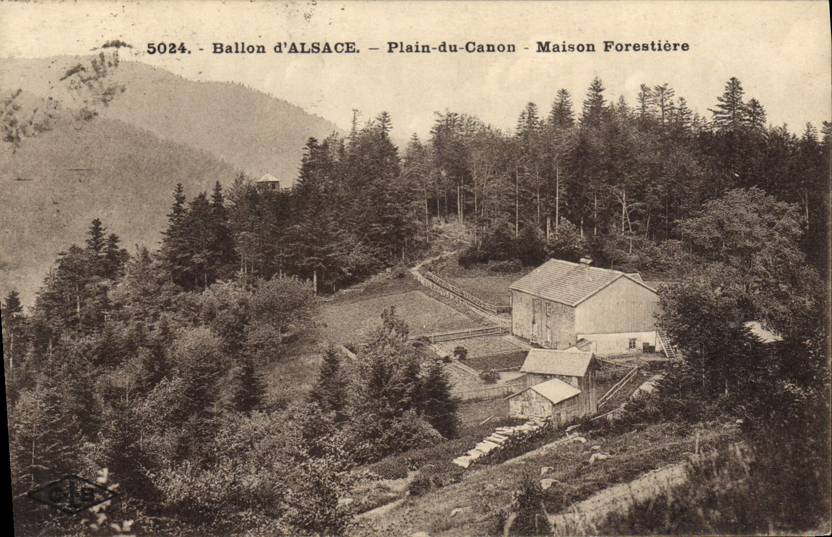 VINTAGE POSTCARD Balloon of Alsace Lime pit of Canon house forestiere