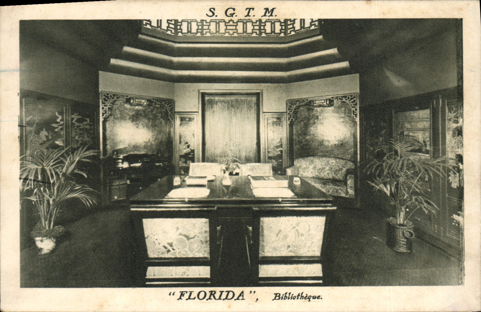 CPA Bateau Paquebot SGTM Florida Bibliotheque