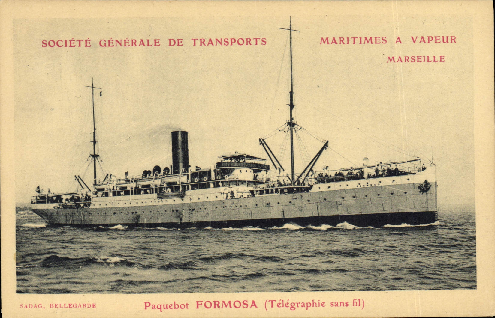 CPA Bateau Paquebot Formosa Marseille