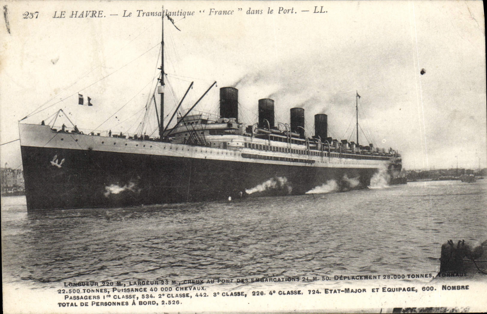 CPA Bateau Paquebot Le Havre Transatlantique France