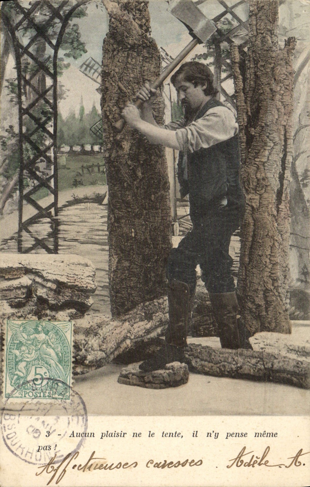 CPA Fantaisie Enfant Homme L'annee nouvelle