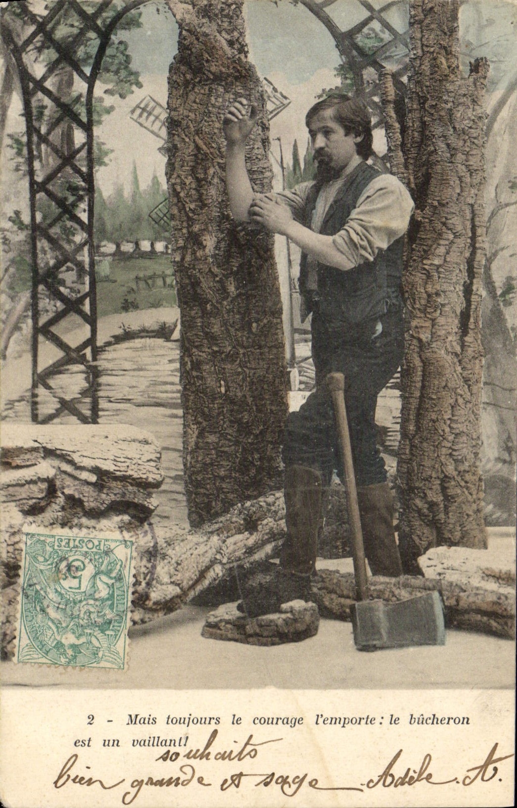 CPA Fantaisie Enfant Homme L'annee nouvelle