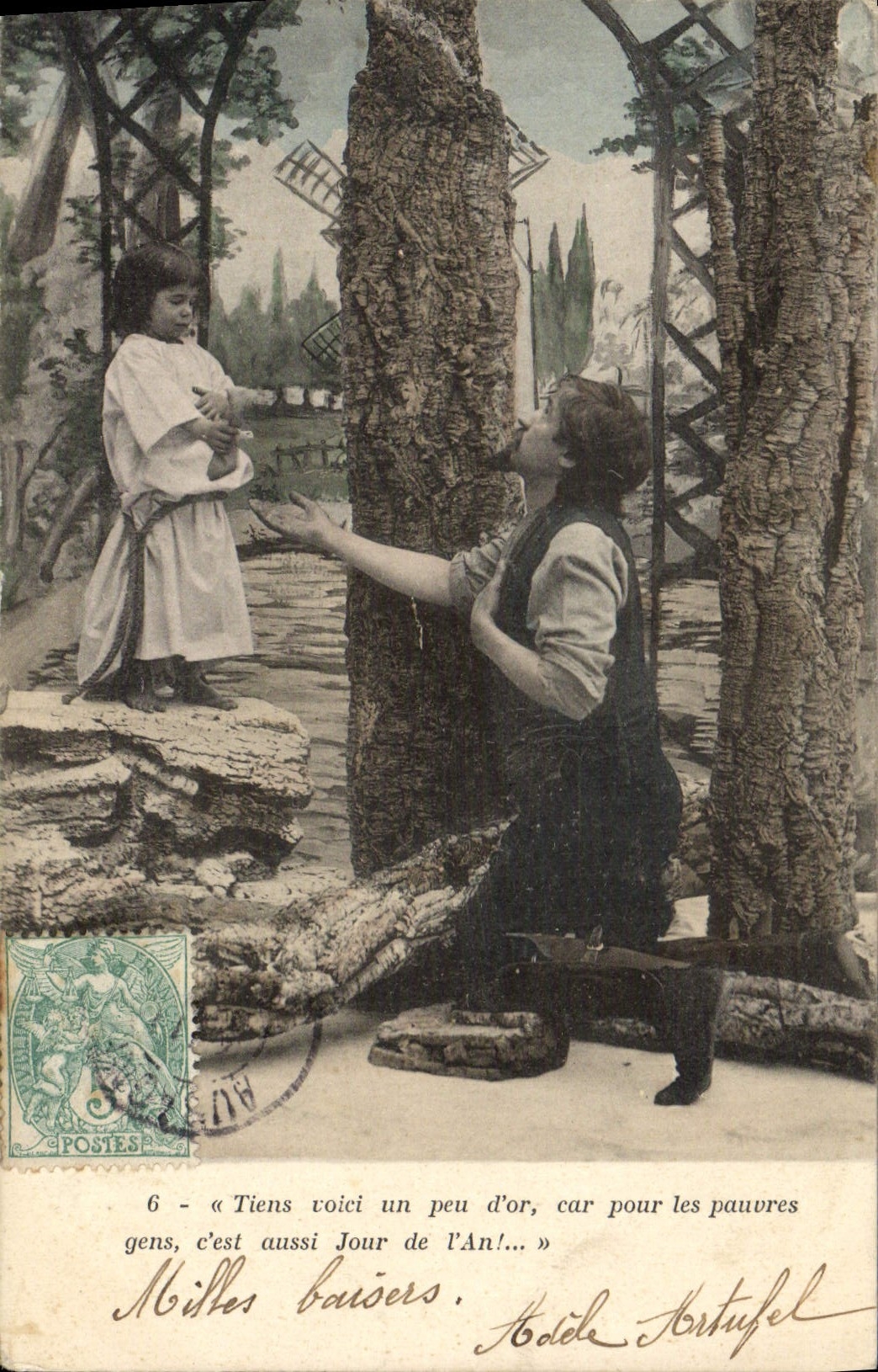 CPA Fantaisie Enfant Homme L'annee nouvelle