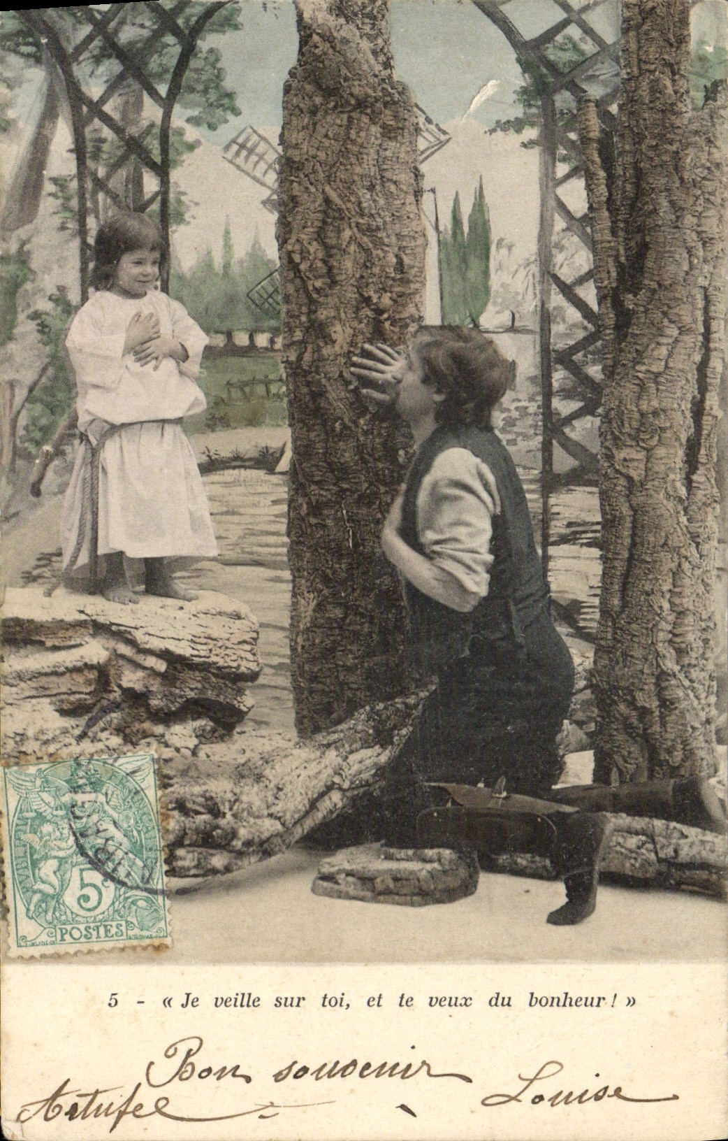 CPA Fantaisie Enfant Homme L'annee nouvelle