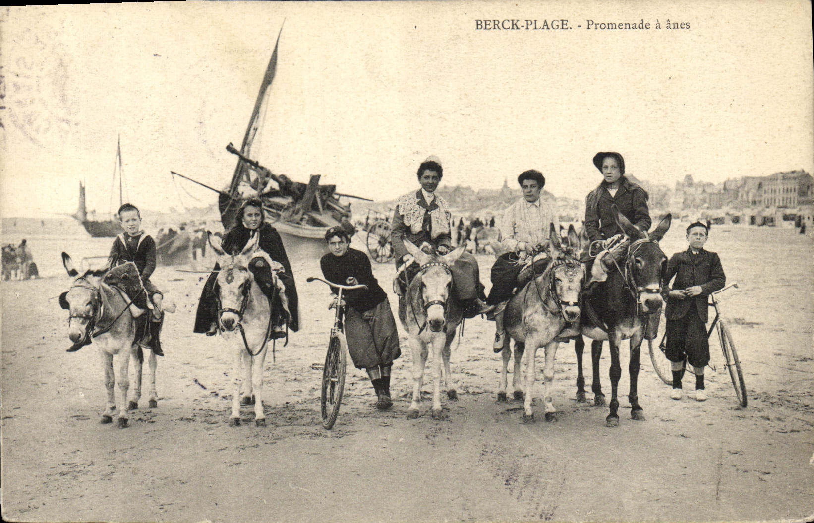 CPA Ane Mule Berck Plage Promenade a anes