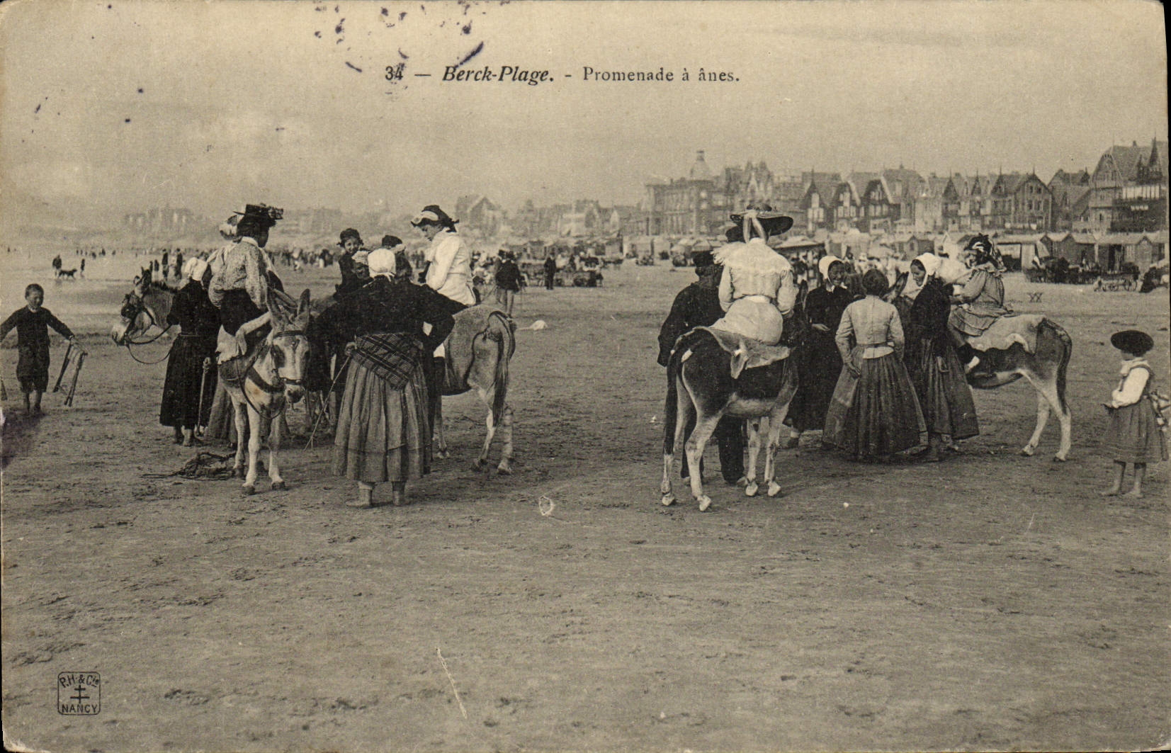 CPA Ane Mule Berck Plage Promenade a anes