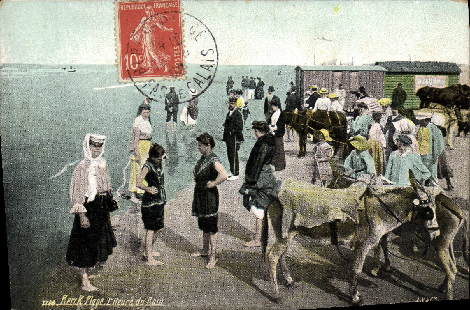 CPA Ane Mule Berck Plage L'heure du bain 
