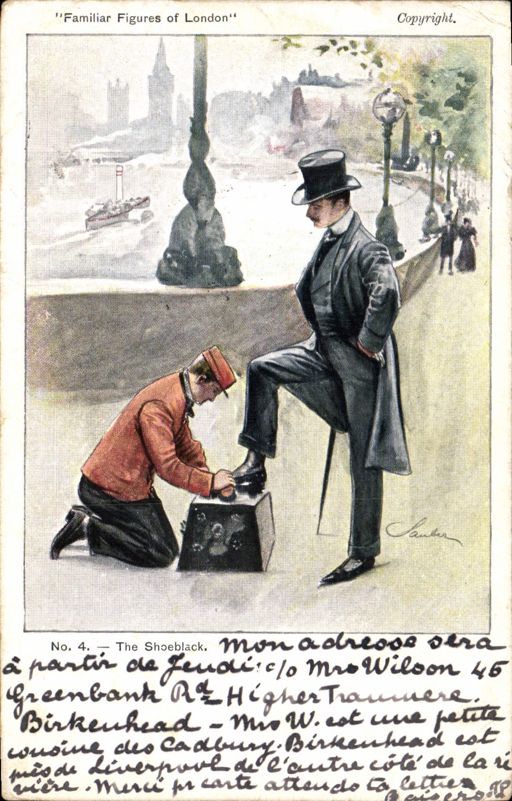 CPA Fantaisie Illustrateur Familiar figures of London The shoebalck Cireur de chaussures