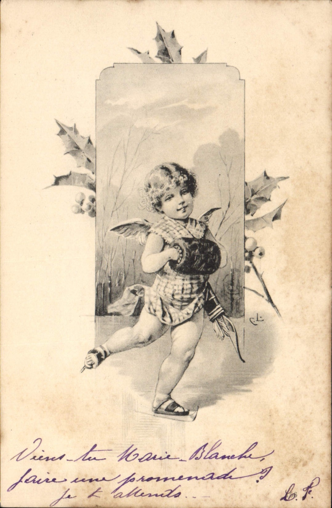 CPA Fantaisie Illustrateur Ange 