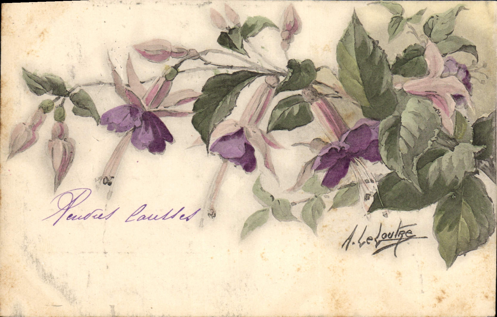 CPA Fantaisie Illustrateur Fleurs Le Loutre 